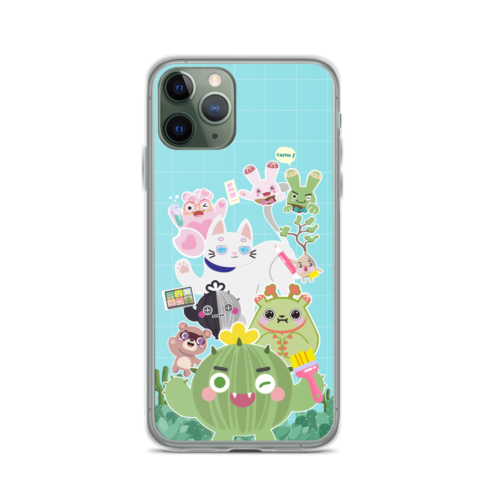 【iPhone】Cactus Plump Planet Group Photo - Phone Clear Case