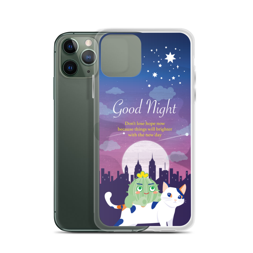 【iPhone】Good Night - Phone Clear Case