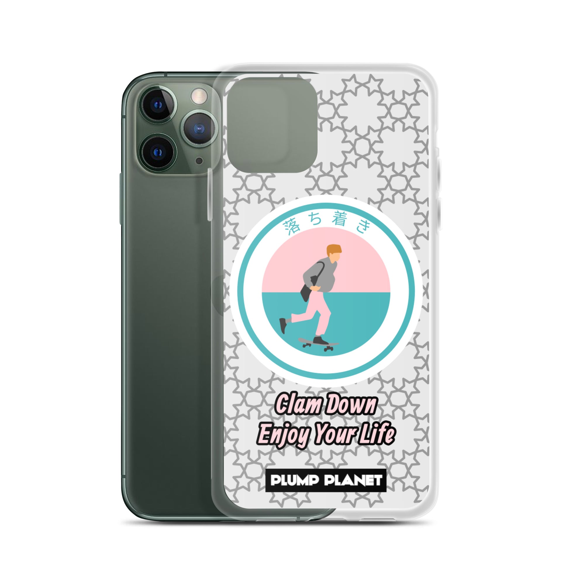 【iPhone】Clam Down Printing Stamp - Phone Clear Case