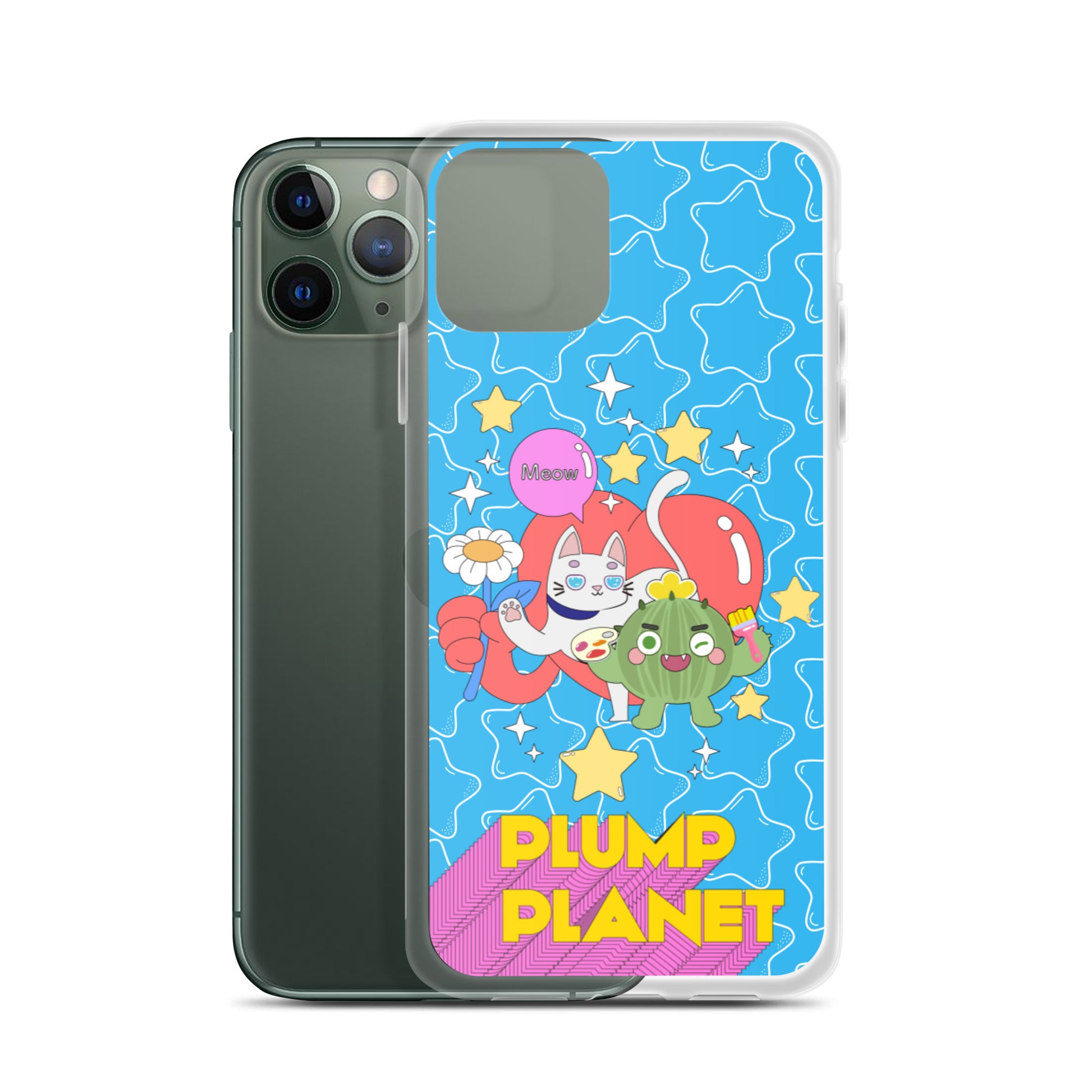 【iPhone】Cactus Press B to Meow - Phone Clear Case
