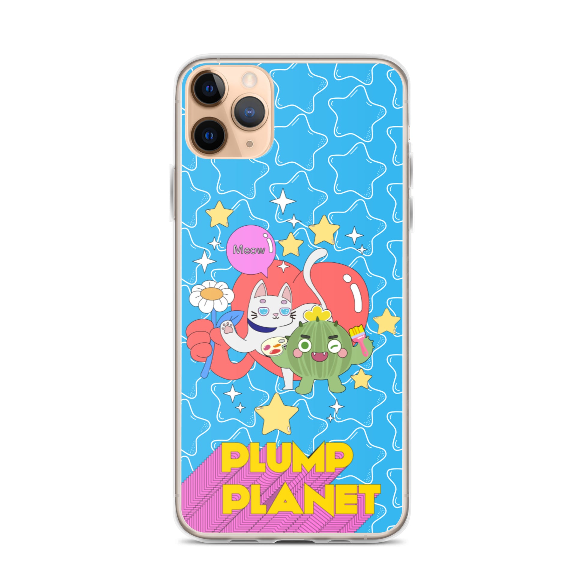 【iPhone】Cactus Press B to Meow - Phone Clear Case