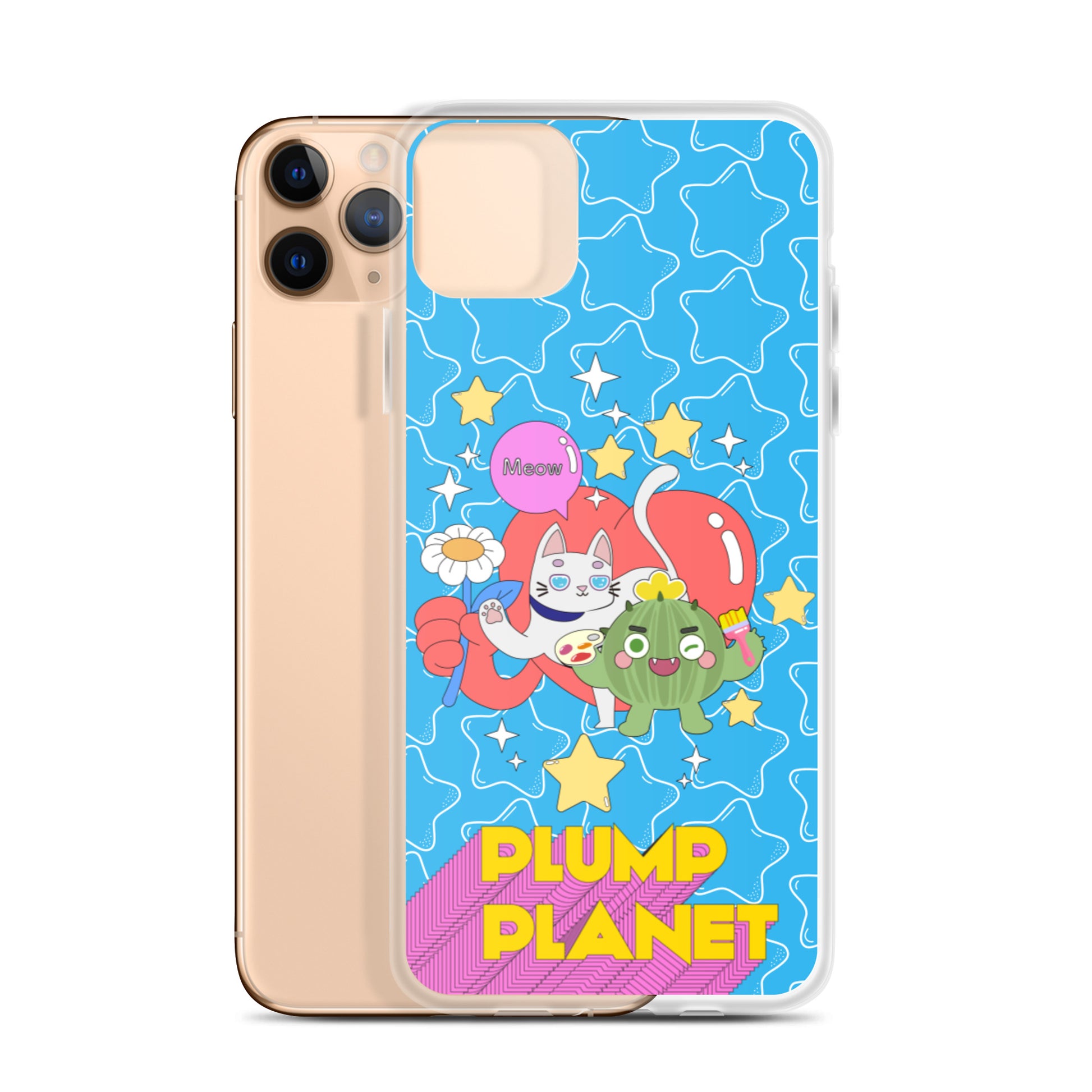 【iPhone】Cactus Press B to Meow - Phone Clear Case