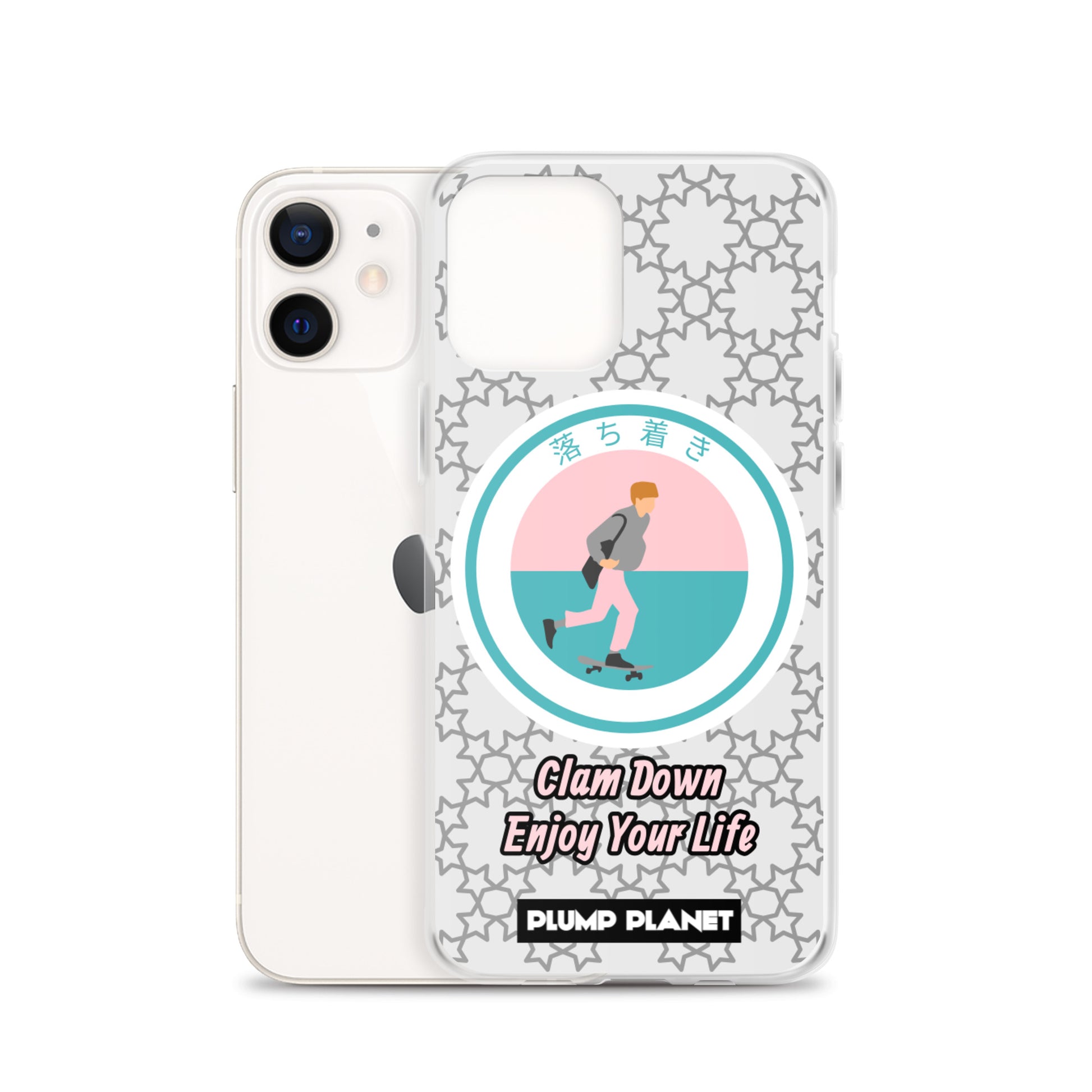 【iPhone】Clam Down Printing Stamp - Phone Clear Case
