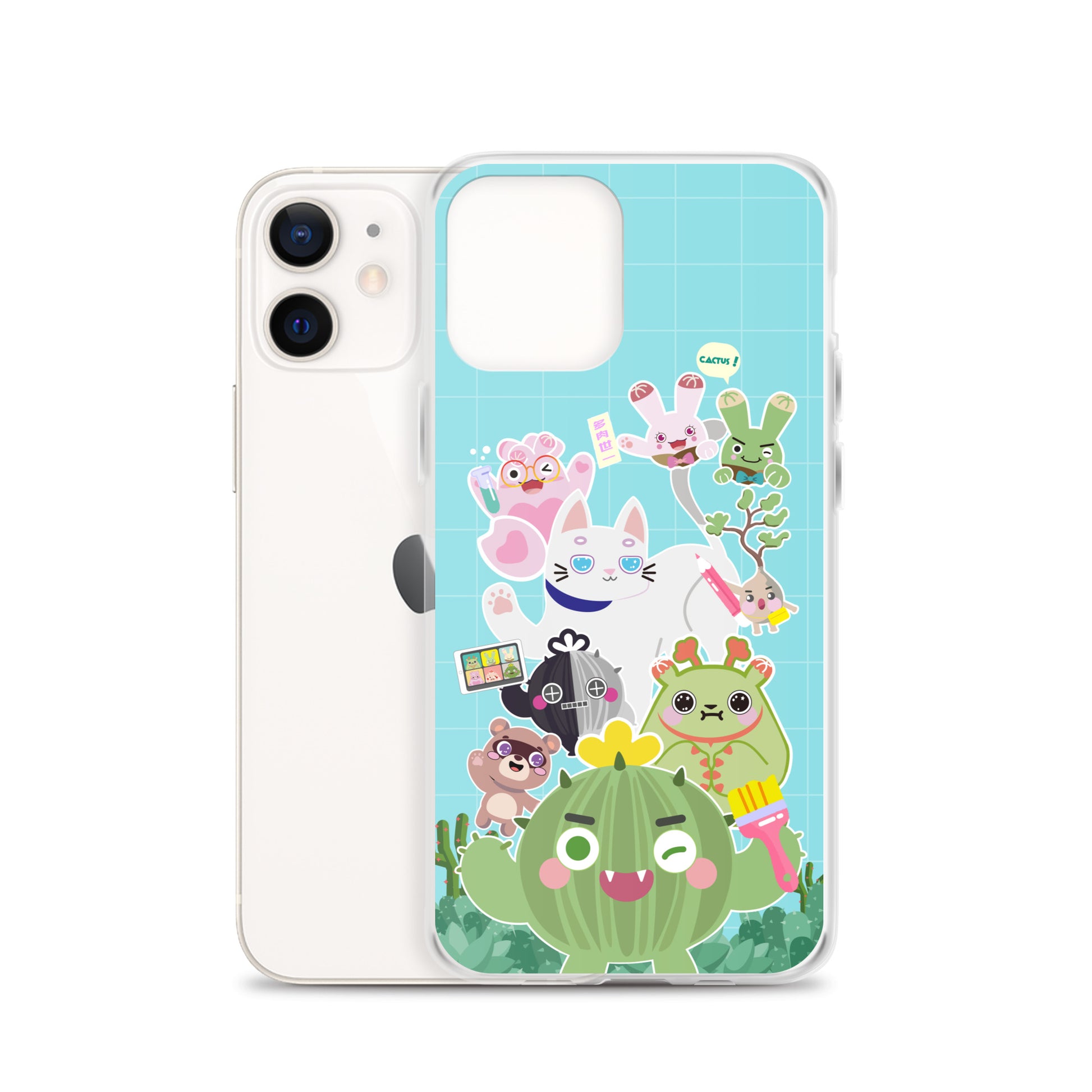 【iPhone】Cactus Plump Planet Group Photo - Phone Clear Case