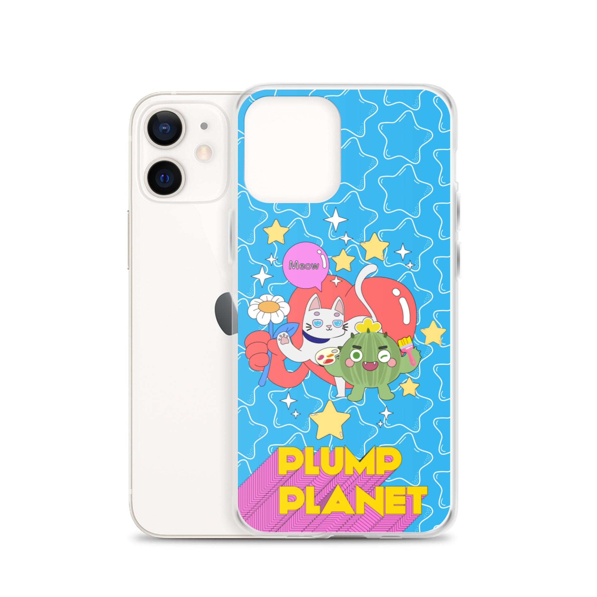 【iPhone】Cactus Press B to Meow - Phone Clear Case