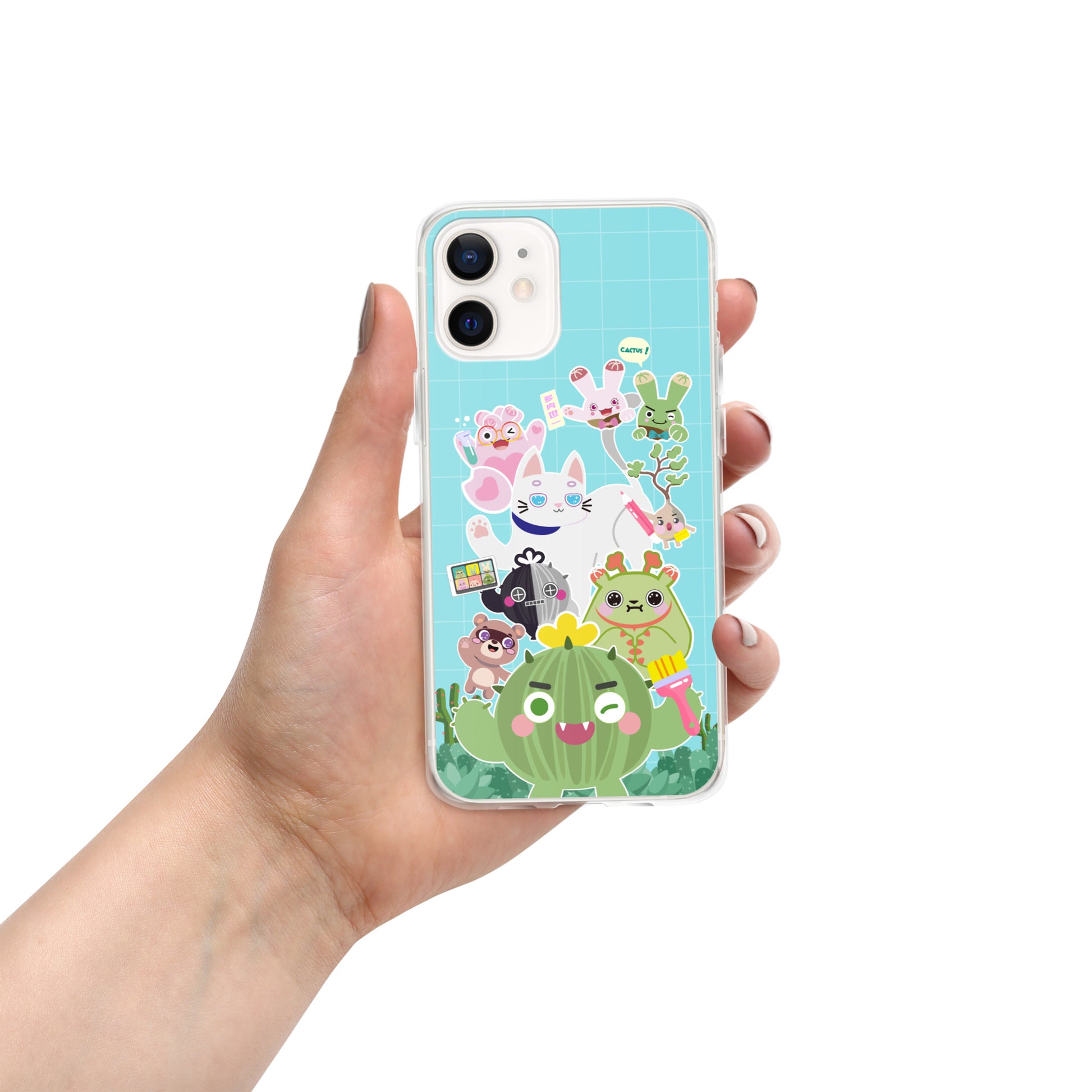 【iPhone】Cactus Plump Planet Group Photo - Phone Clear Case