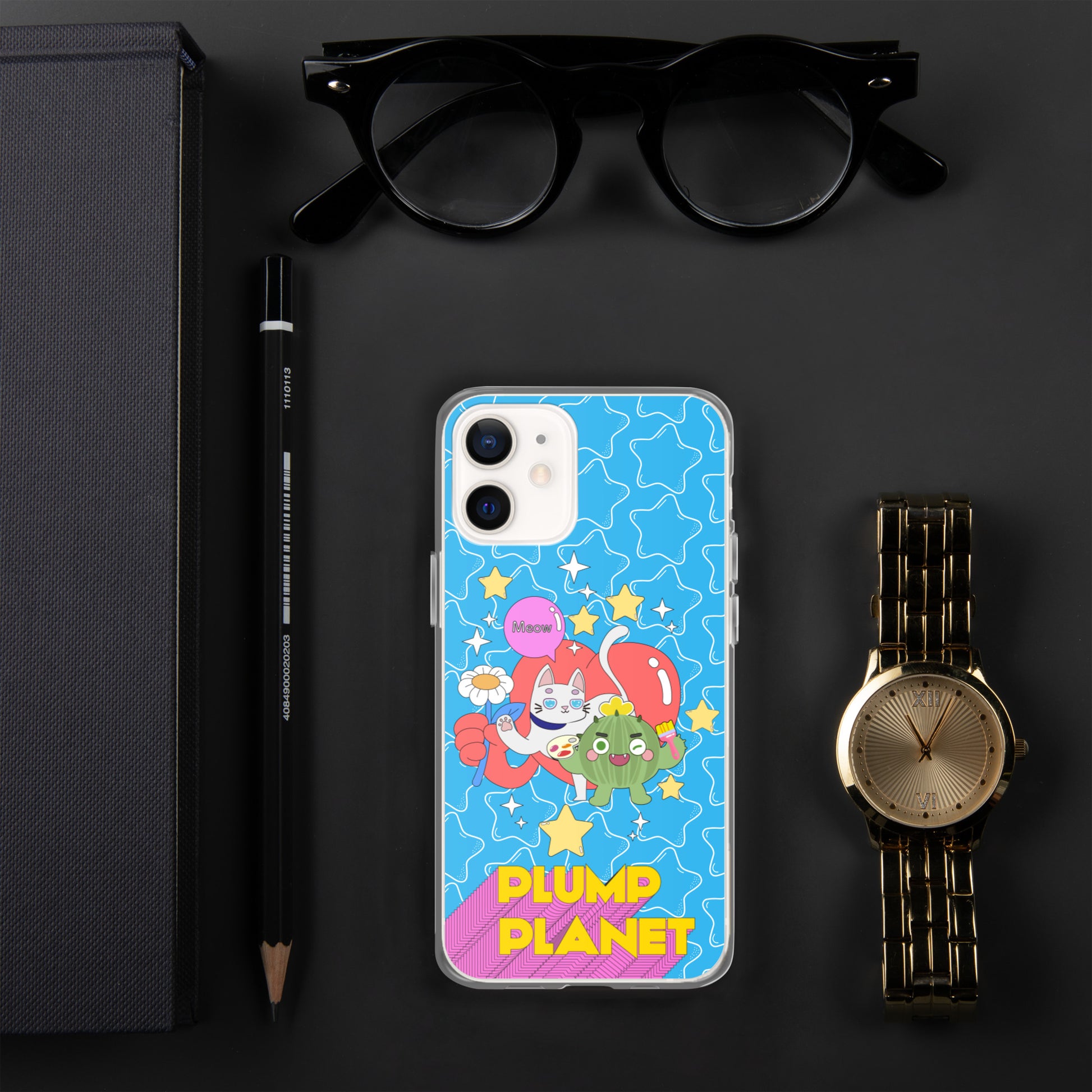 【iPhone】Cactus Press B to Meow - Phone Clear Case