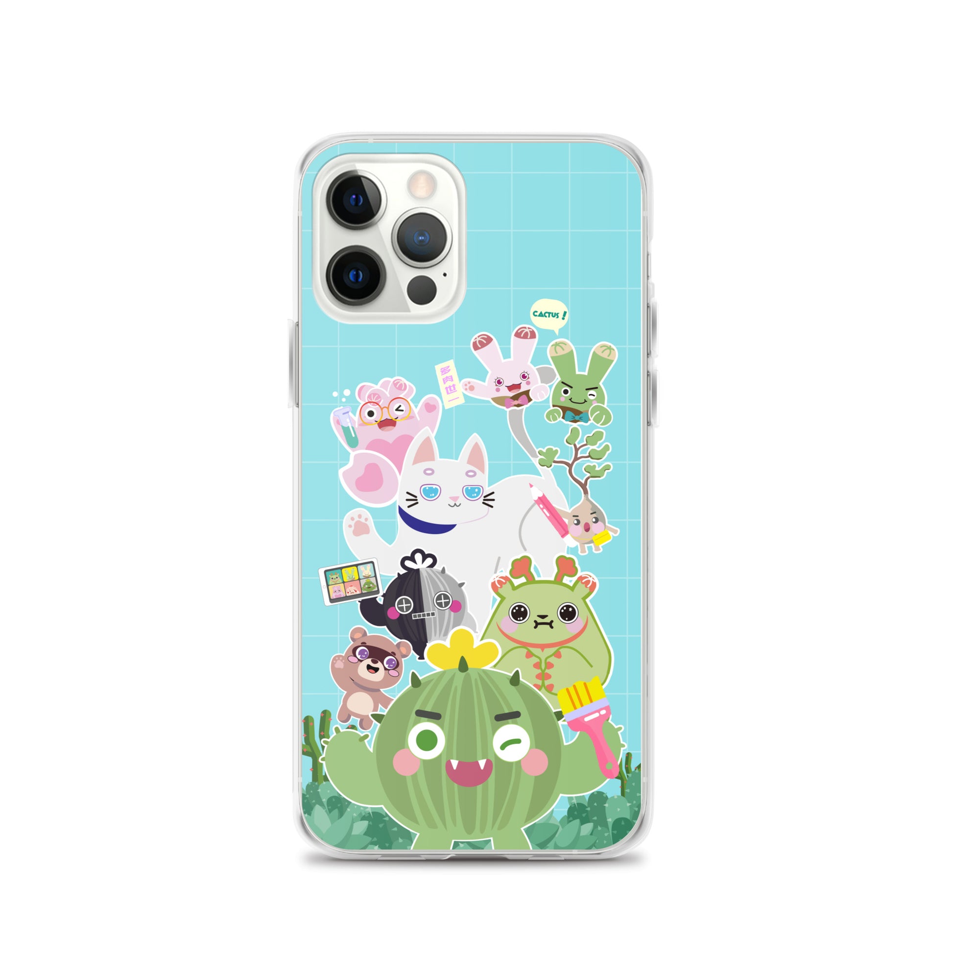 【iPhone】Cactus Plump Planet Group Photo - Phone Clear Case