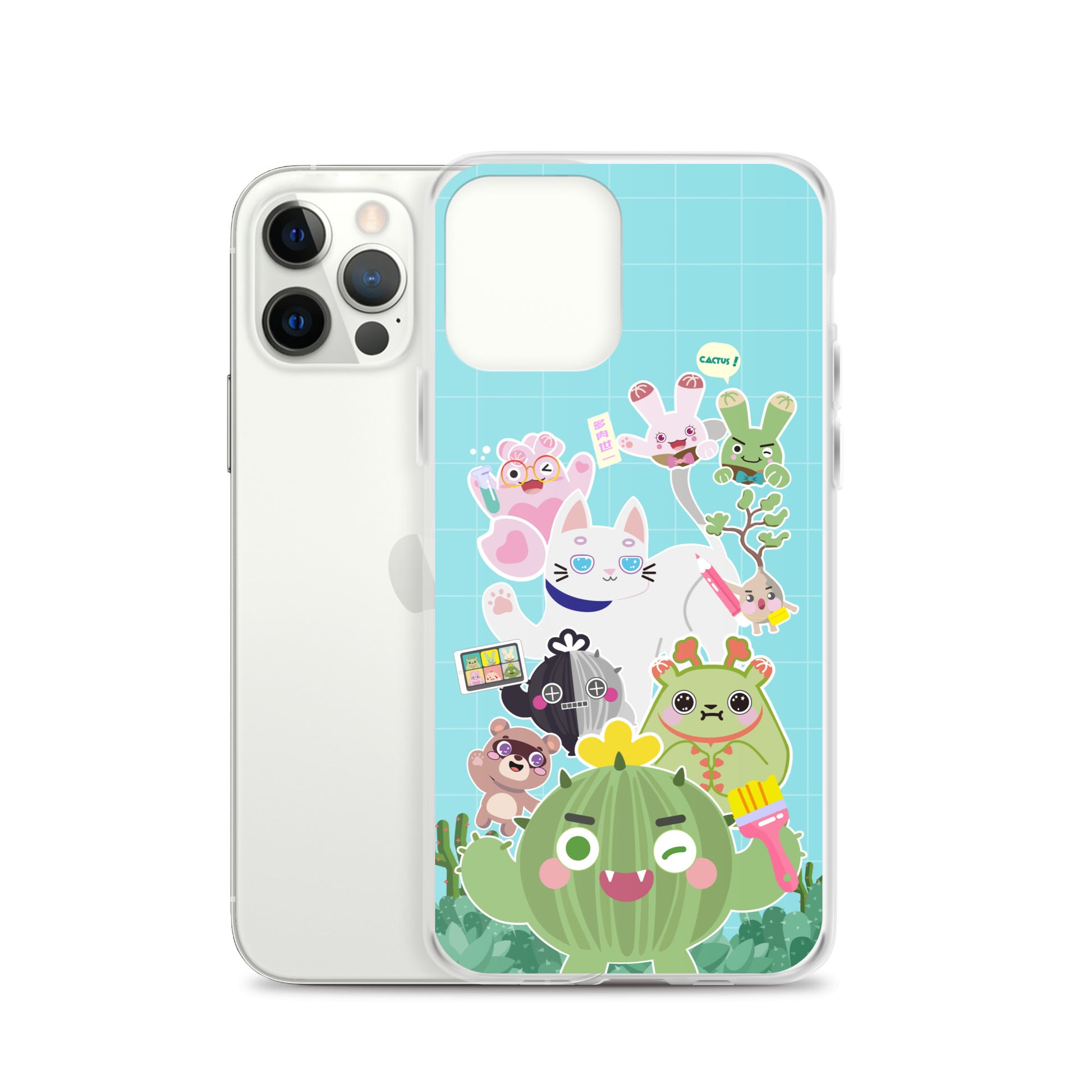 【iPhone】Cactus Plump Planet Group Photo - Phone Clear Case