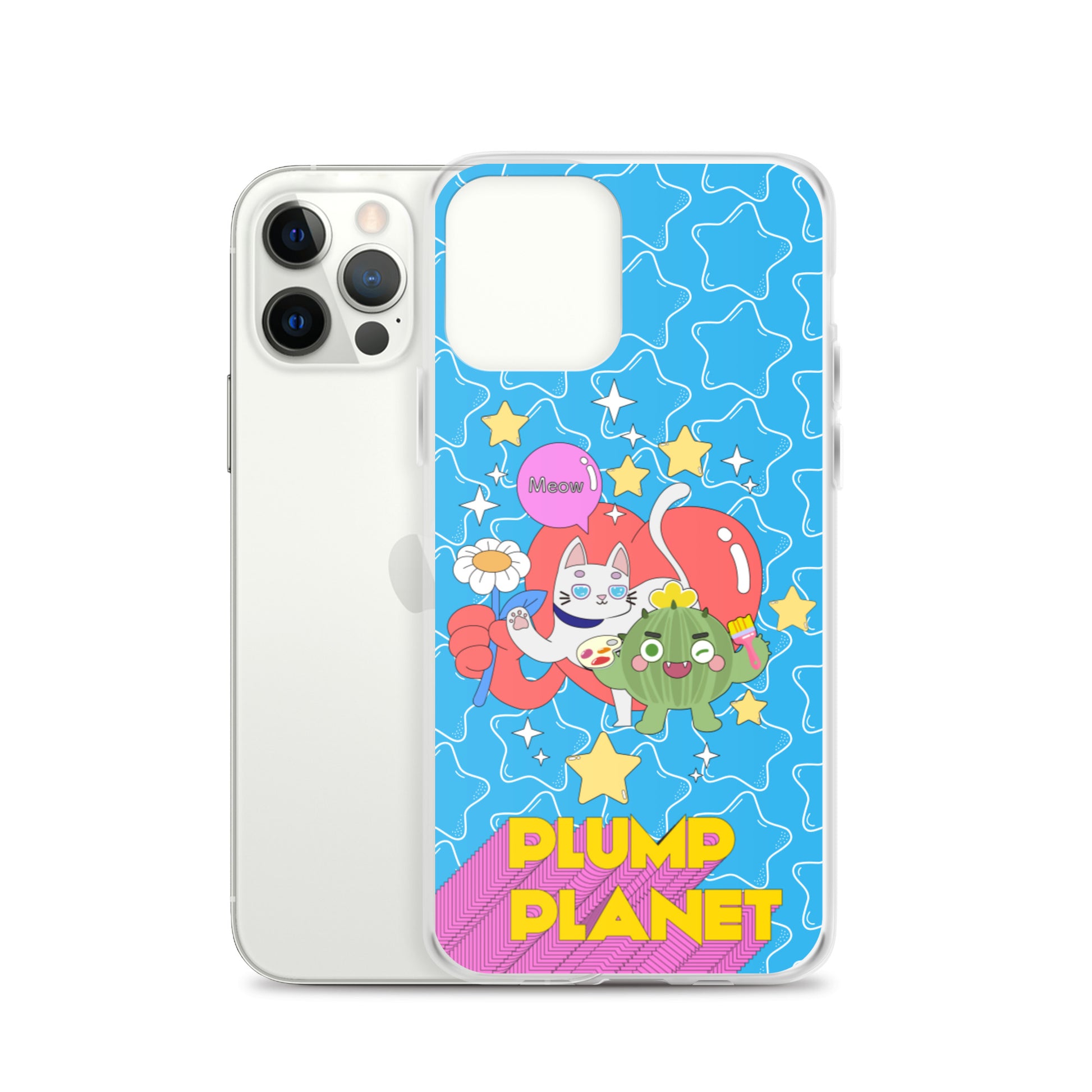 【iPhone】Cactus Press B to Meow - Phone Clear Case
