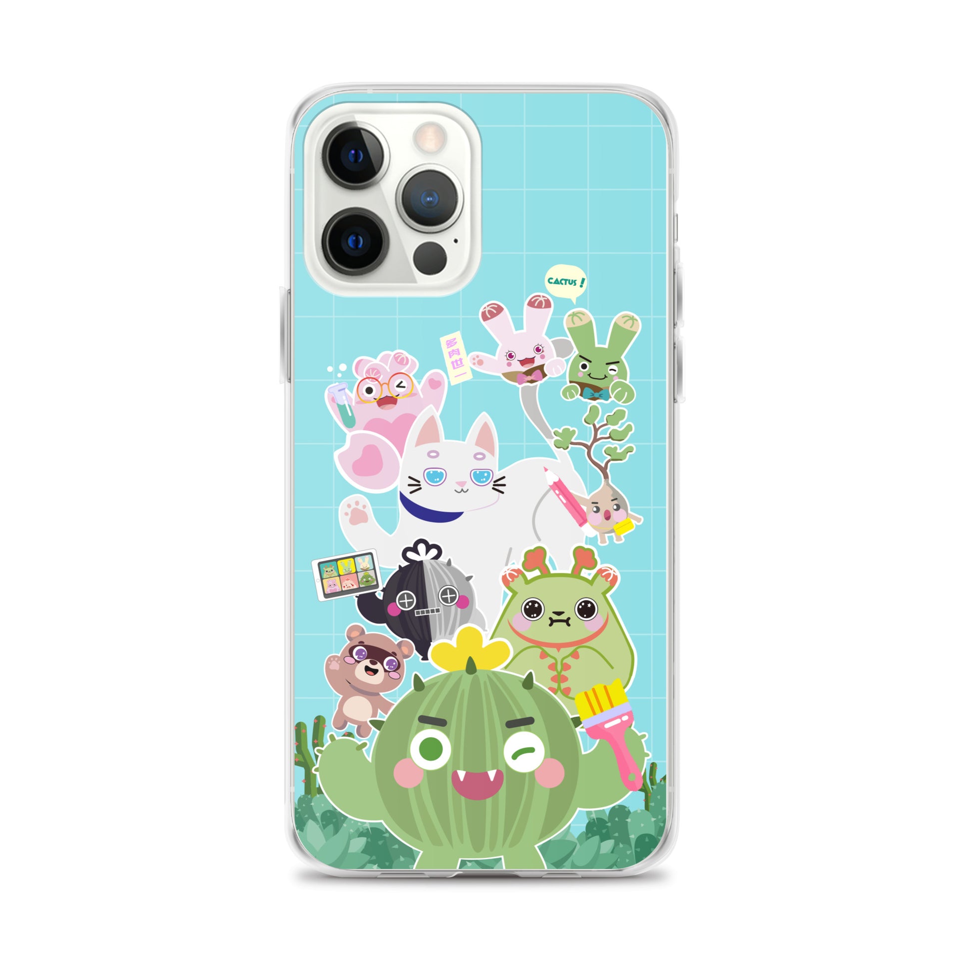 【iPhone】Cactus Plump Planet Group Photo - Phone Clear Case