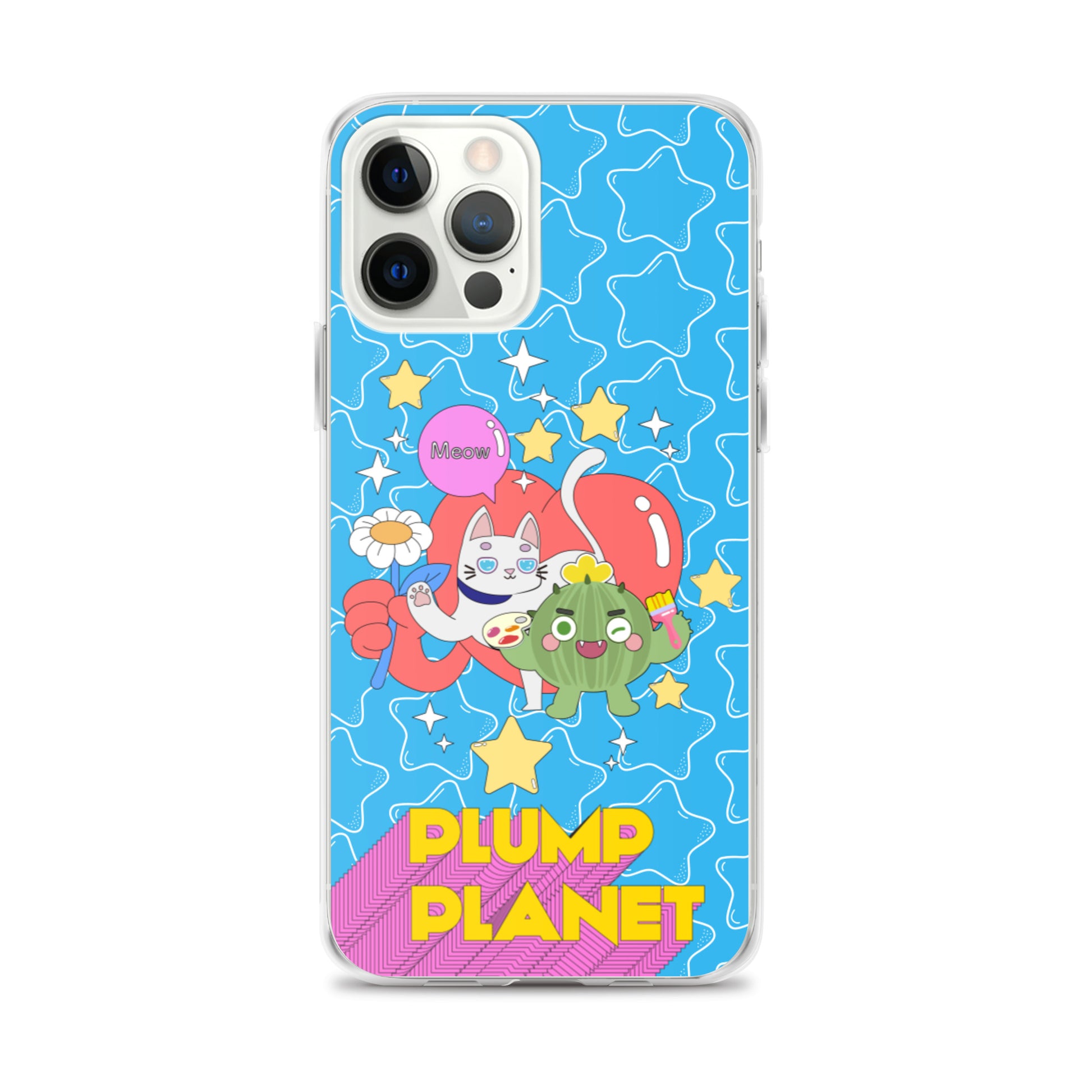 【iPhone】Cactus Press B to Meow - Phone Clear Case