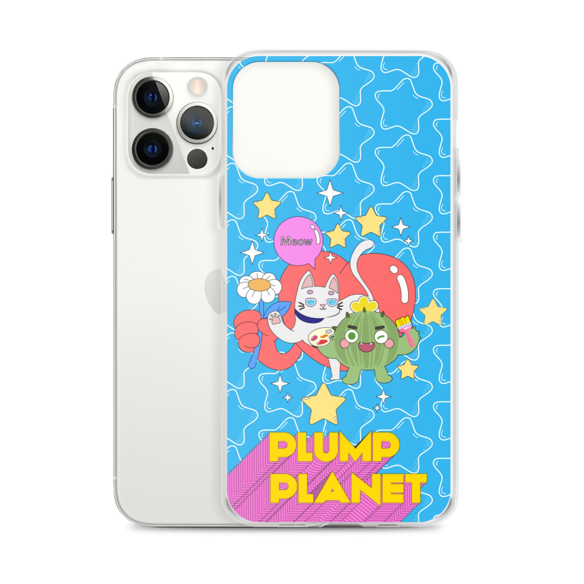 【iPhone】Cactus Press B to Meow - Phone Clear Case