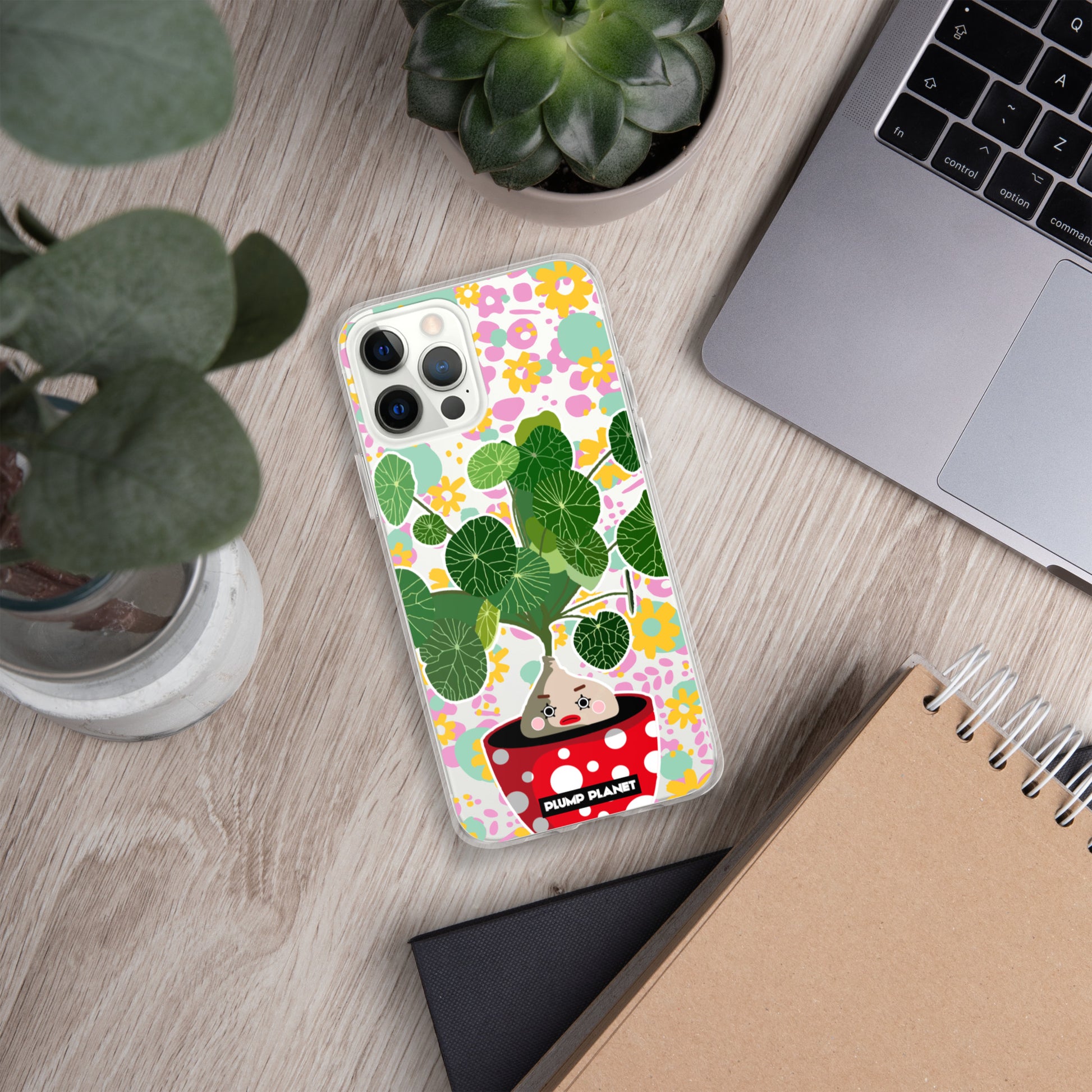 【iPhone】Colorful Forest Pot Plant - Phone Clear Case