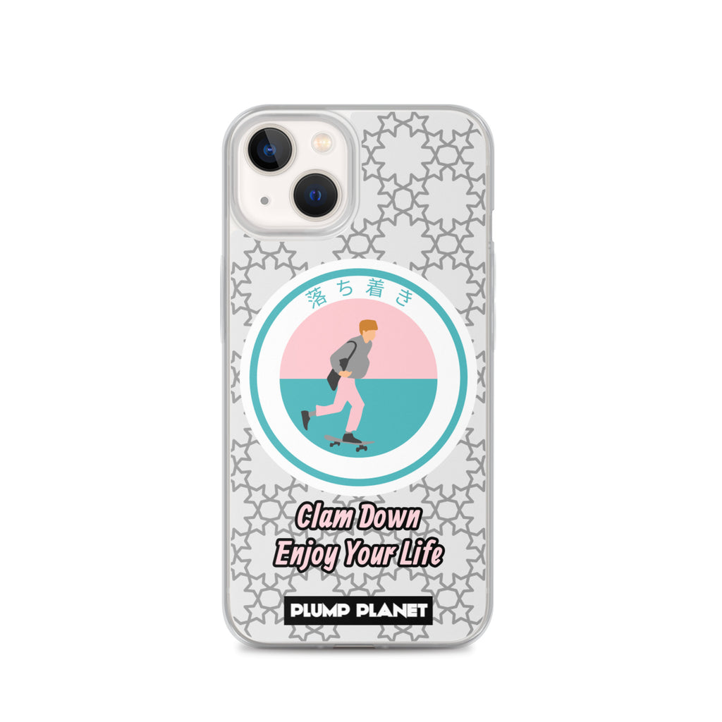 【iPhone】Clam Down Printing Stamp - Phone Clear Case