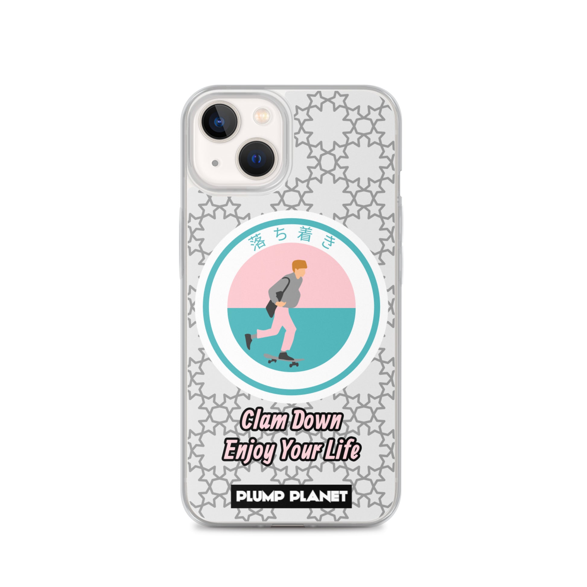 【iPhone】Clam Down Printing Stamp - Phone Clear Case