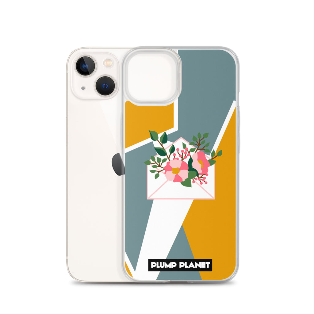 【iPhone】Letter with Flower | Printing Stamp Phone Clear Case