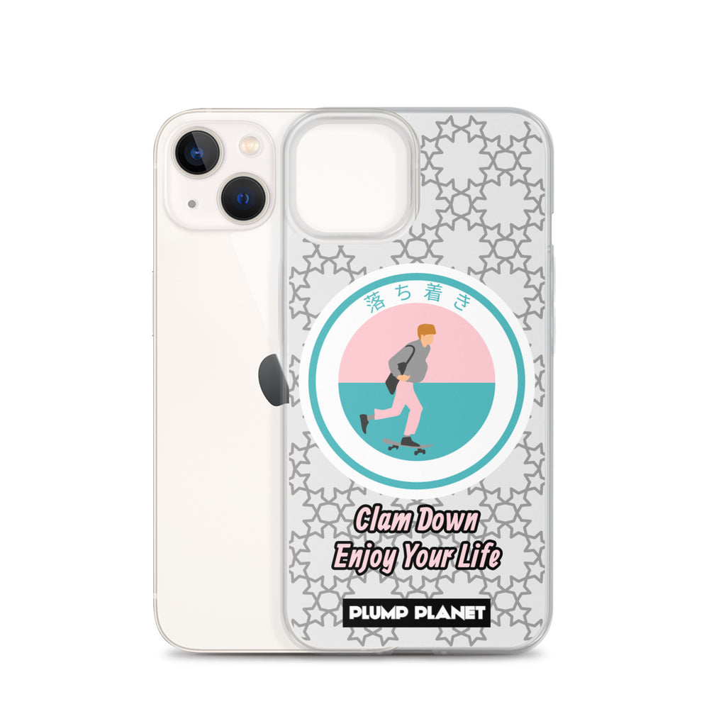 【iPhone】Clam Down Printing Stamp - Phone Clear Case
