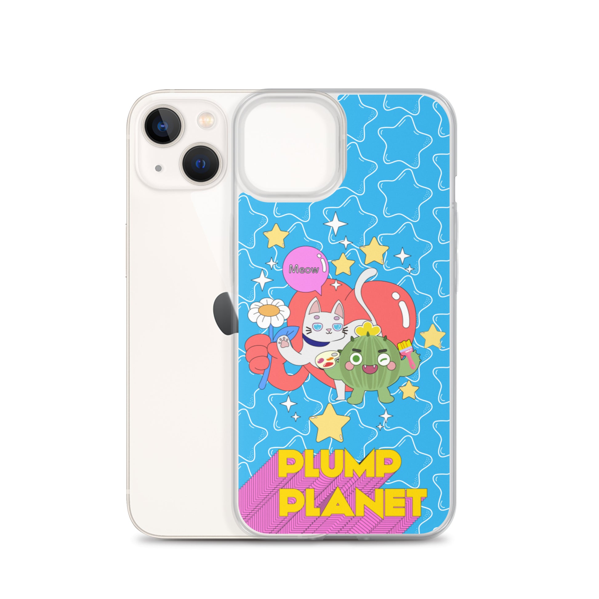 【iPhone】Cactus Press B to Meow - Phone Clear Case
