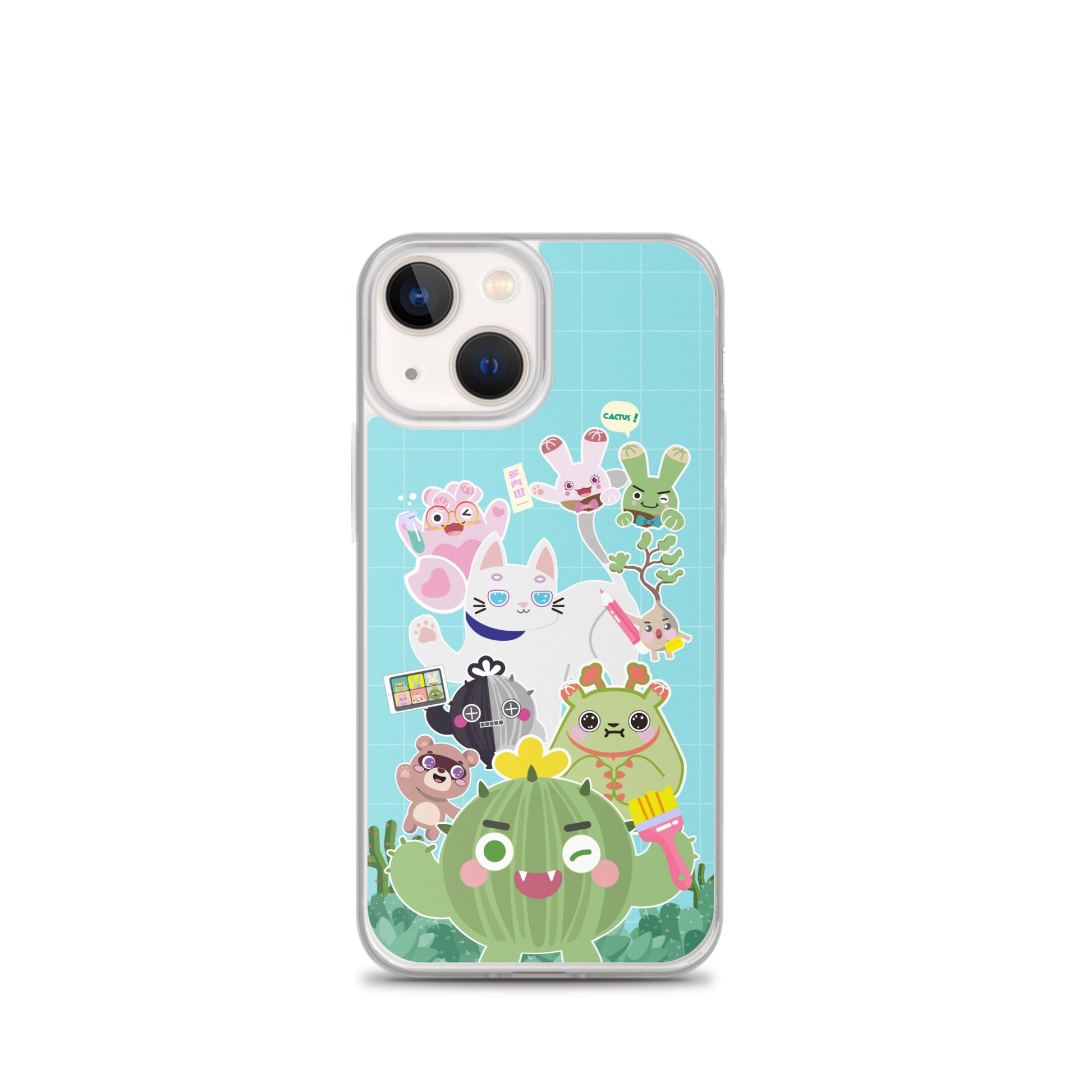 【iPhone】Cactus Plump Planet Group Photo - Phone Clear Case