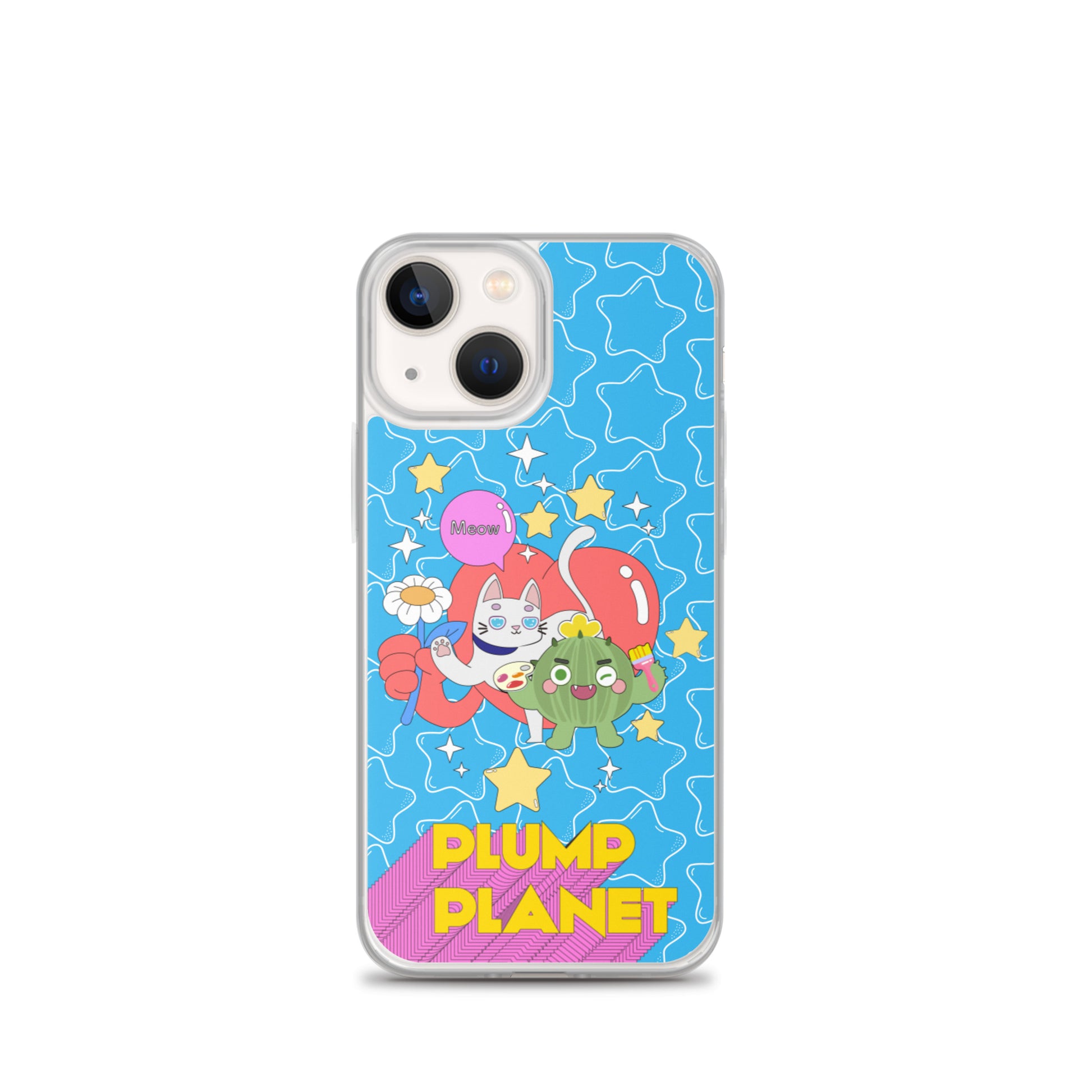 【iPhone】Cactus Press B to Meow - Phone Clear Case