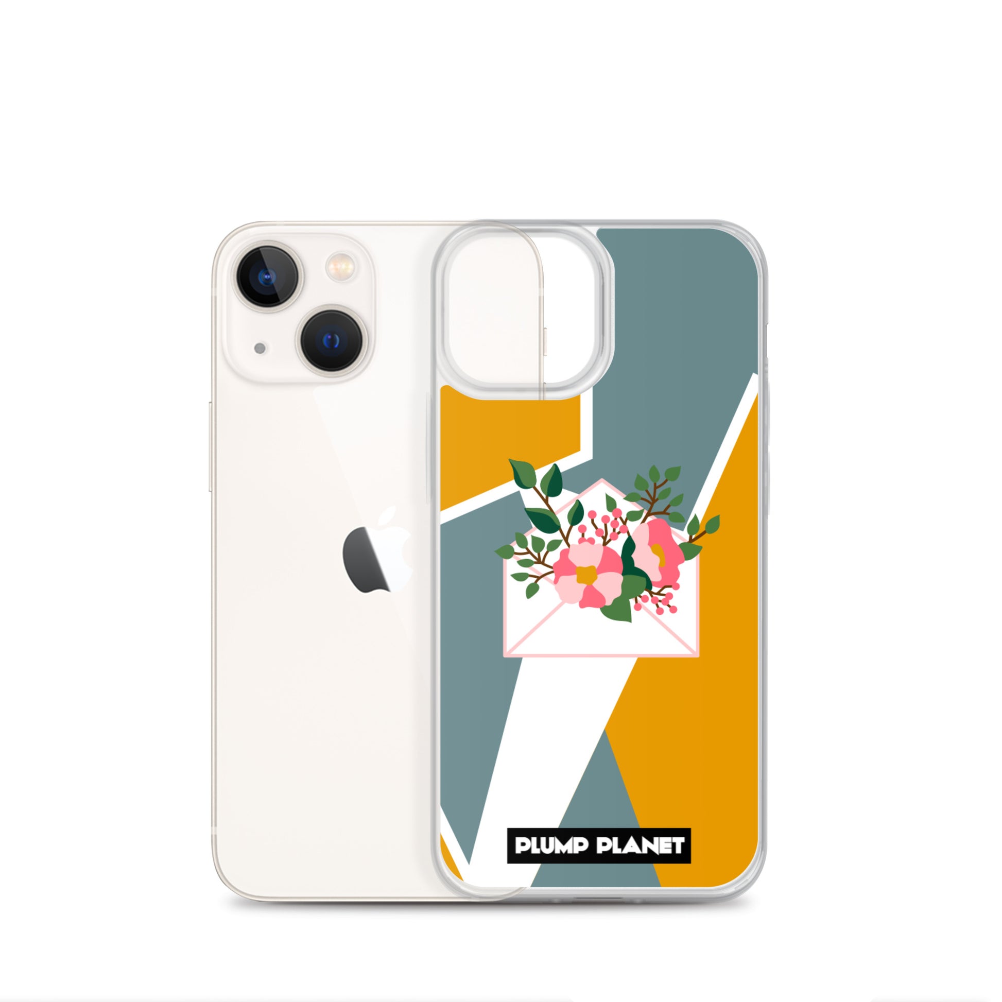 【iPhone】Letter with Flower | Printing Stamp Phone Clear Case