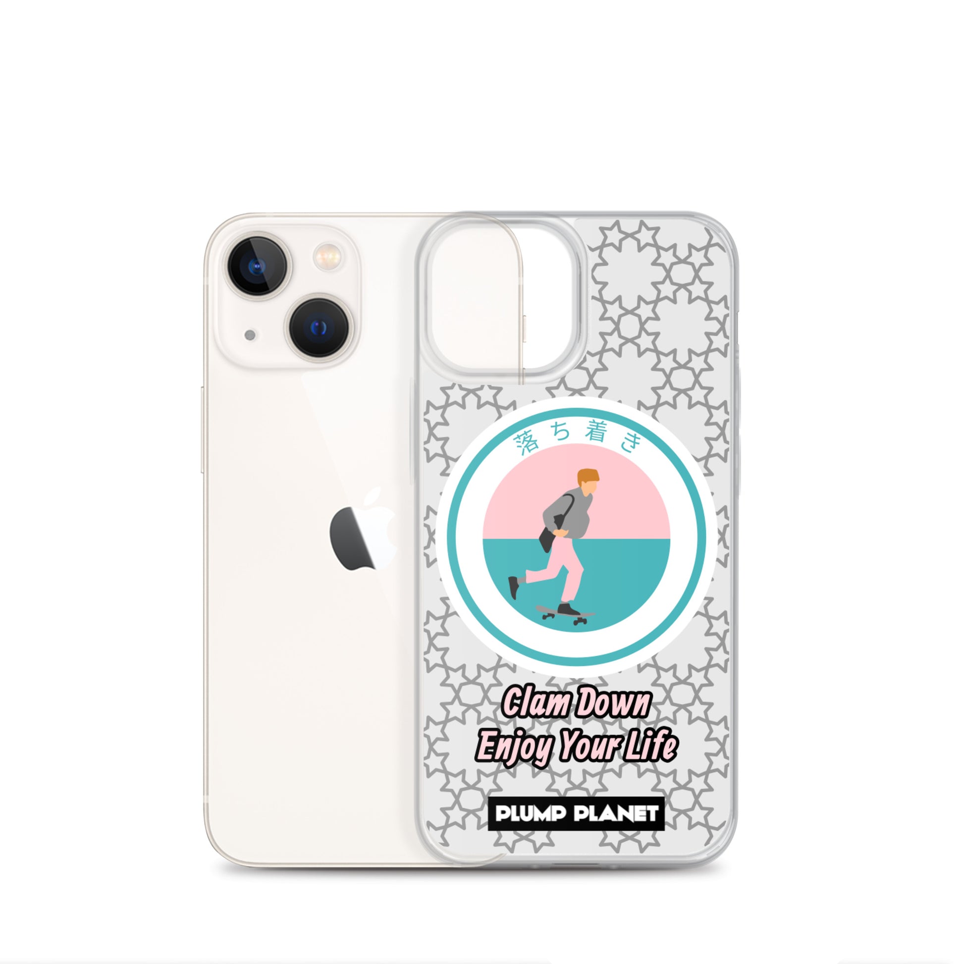 【iPhone】Clam Down Printing Stamp - Phone Clear Case