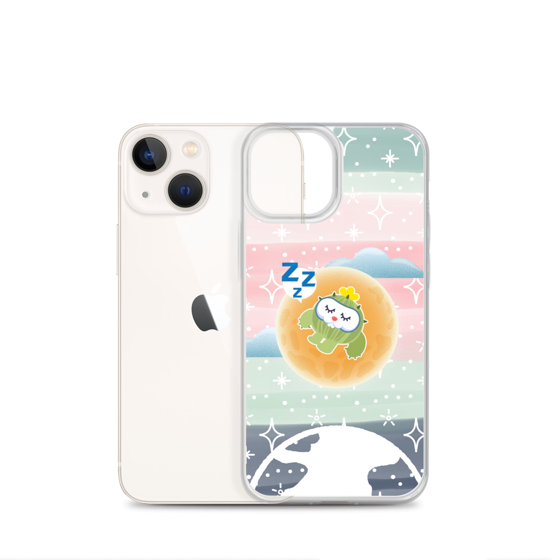 【iPhone】Sleeping on The Moon - Phone Clear Case