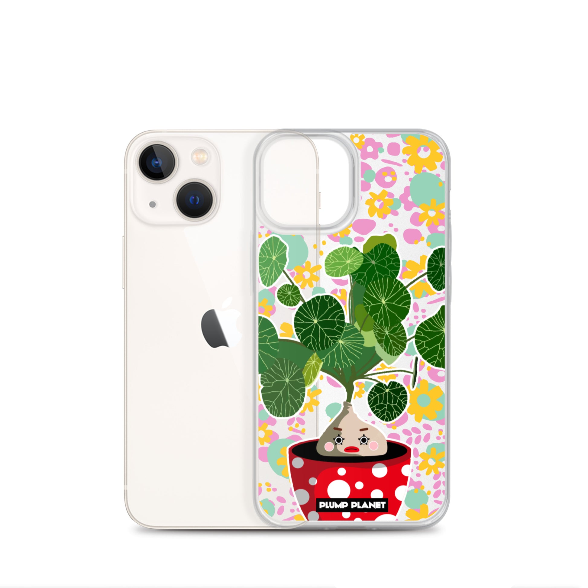 【iPhone】Colorful Forest Pot Plant - Phone Clear Case