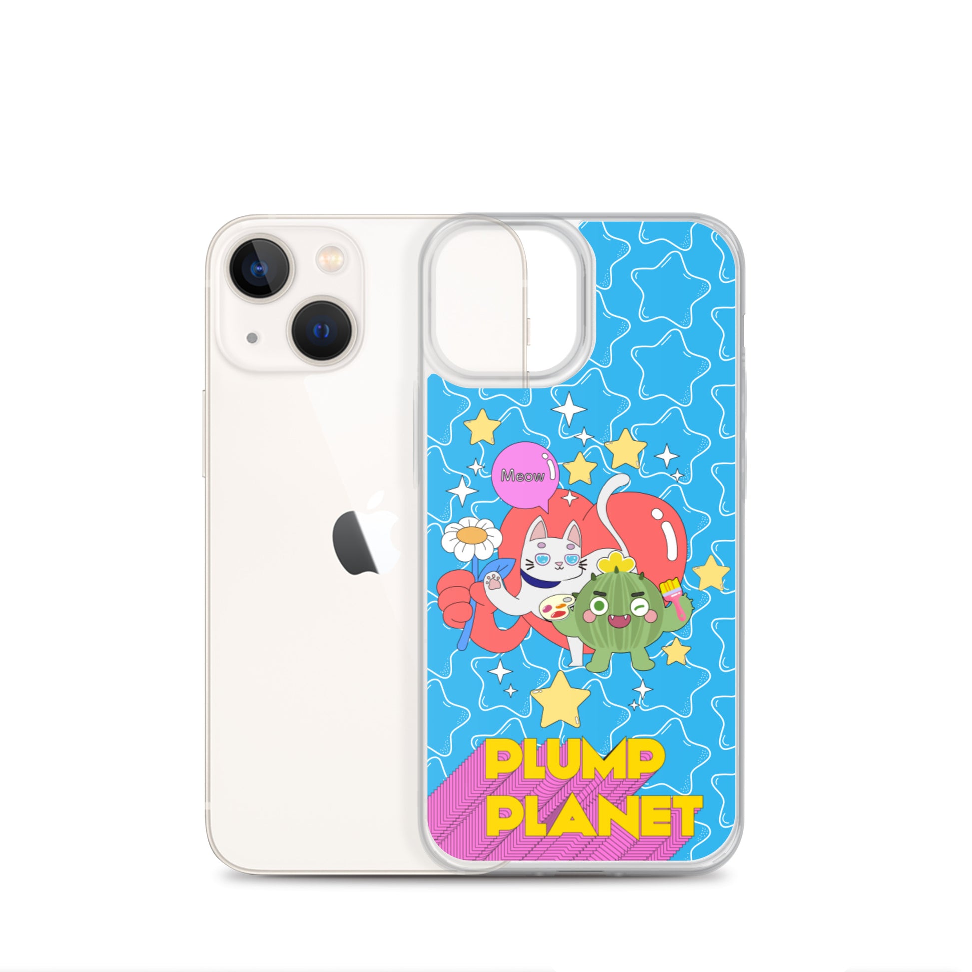 【iPhone】Cactus Press B to Meow - Phone Clear Case