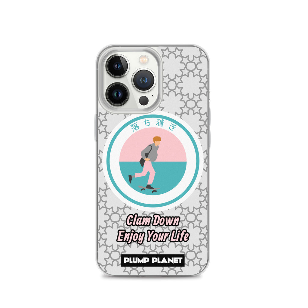 【iPhone】Clam Down Printing Stamp - Phone Clear Case