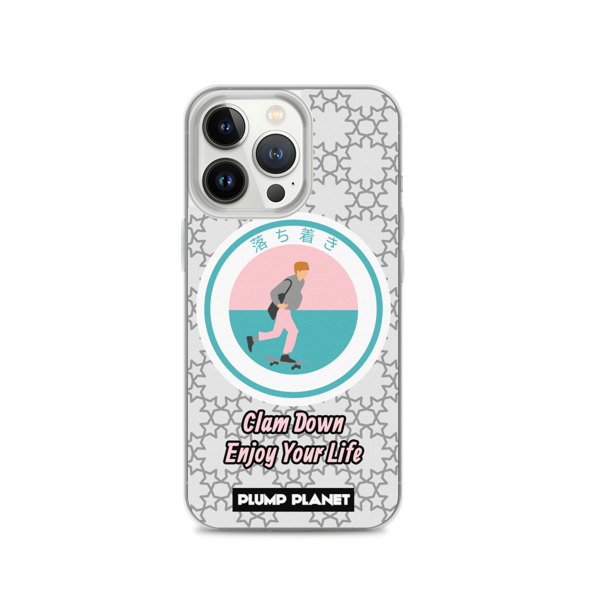 【iPhone】Clam Down Printing Stamp - Phone Clear Case