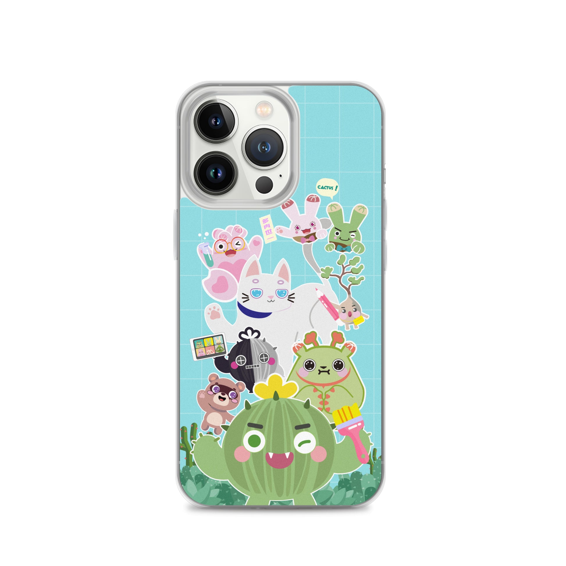 【iPhone】Cactus Plump Planet Group Photo - Phone Clear Case