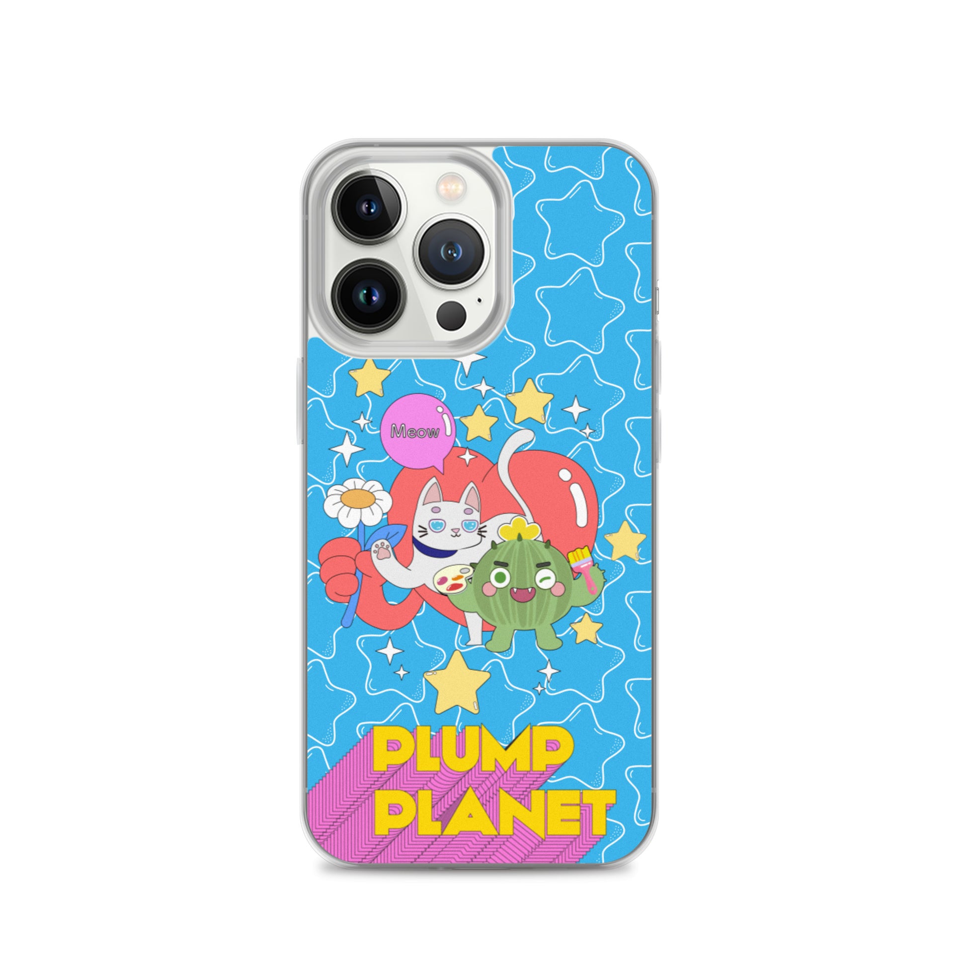 【iPhone】Cactus Press B to Meow - Phone Clear Case