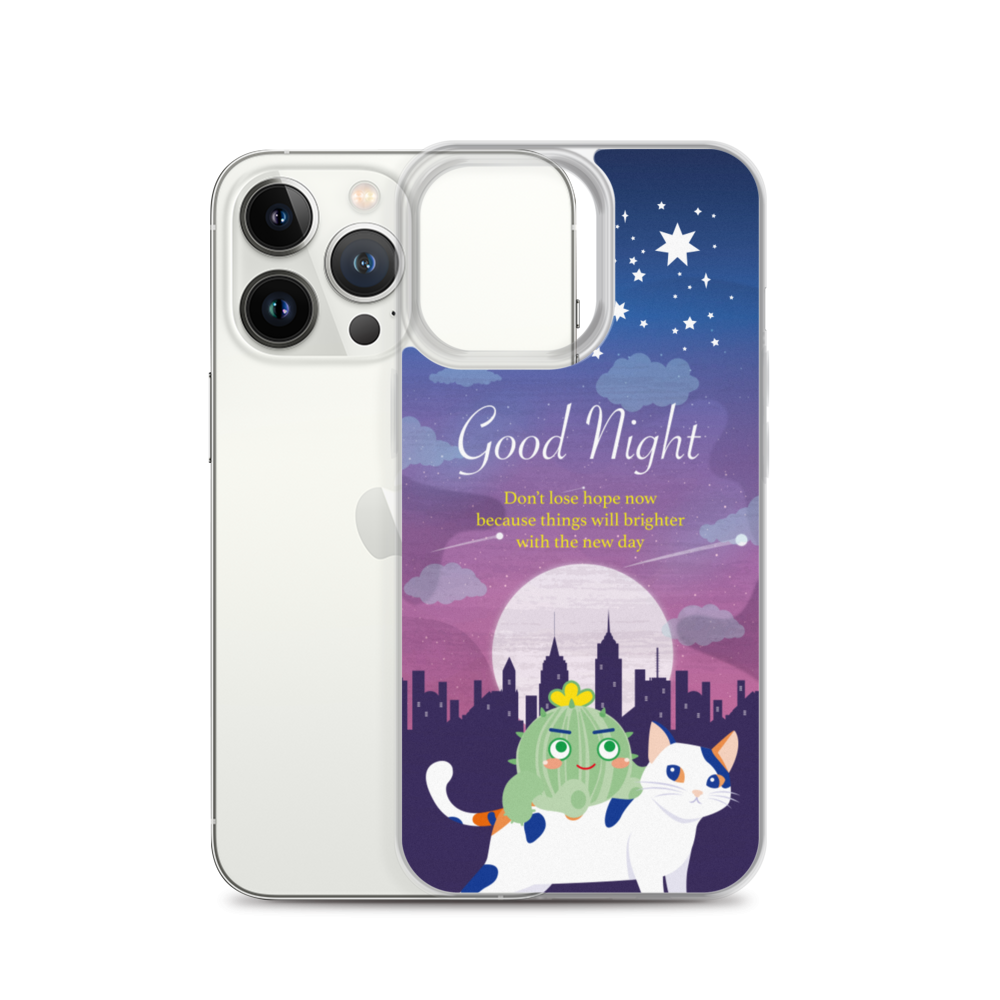 【iPhone】Good Night - Phone Clear Case