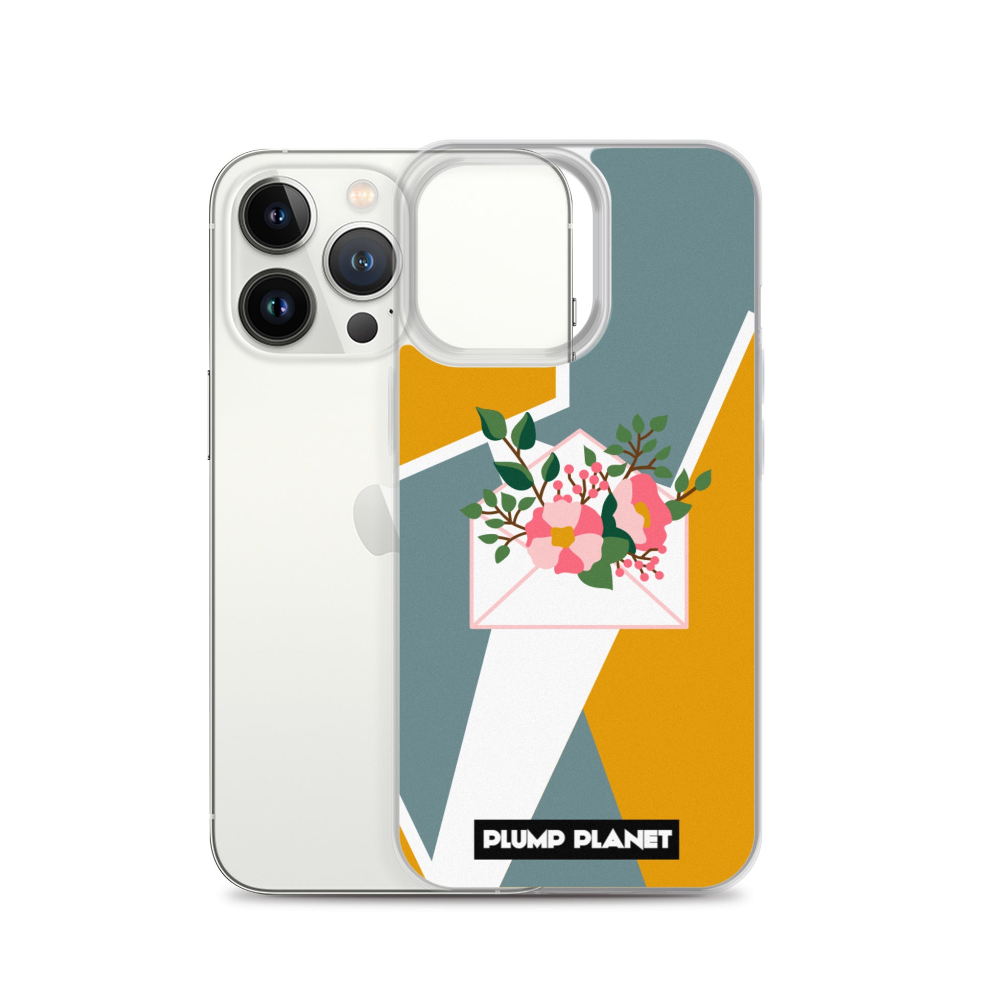 【iPhone】Letter with Flower | Printing Stamp Phone Clear Case