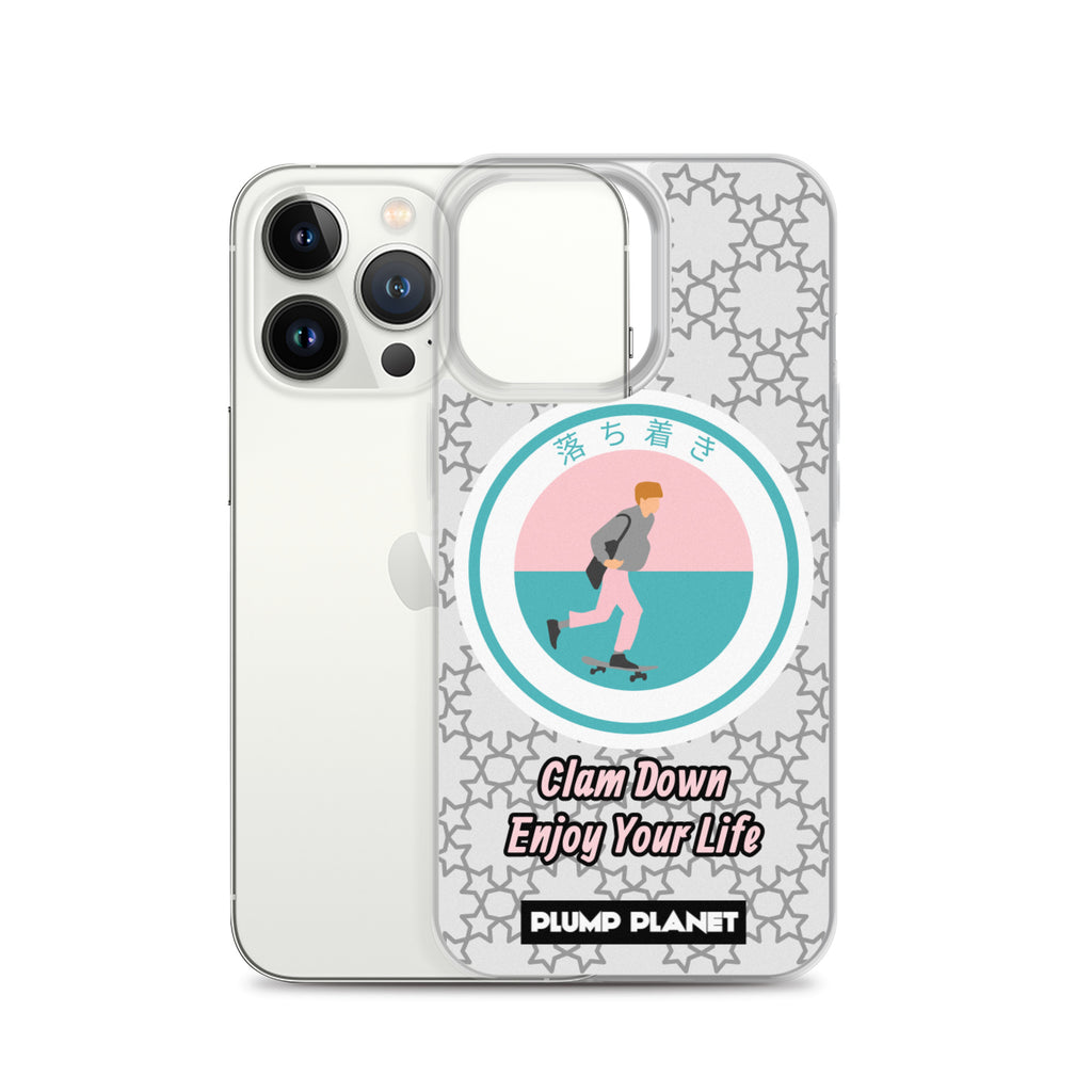 【iPhone】Clam Down Printing Stamp - Phone Clear Case