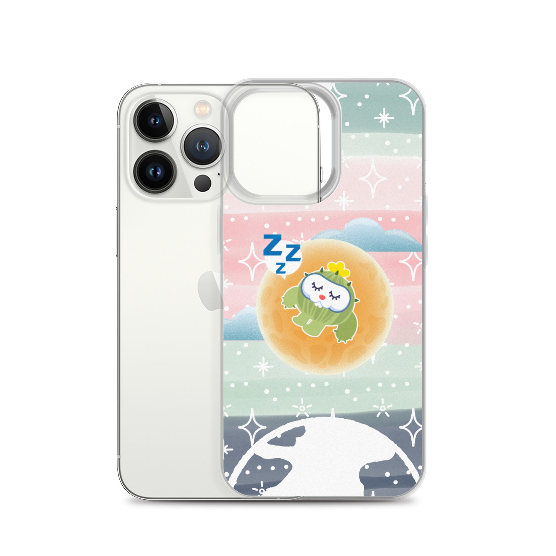 【iPhone】Sleeping on The Moon - Phone Clear Case
