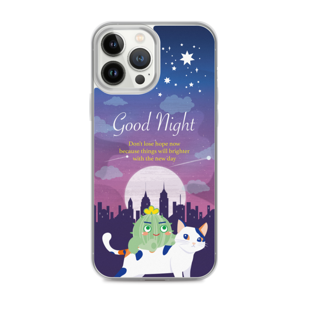 【iPhone】Good Night - Phone Clear Case