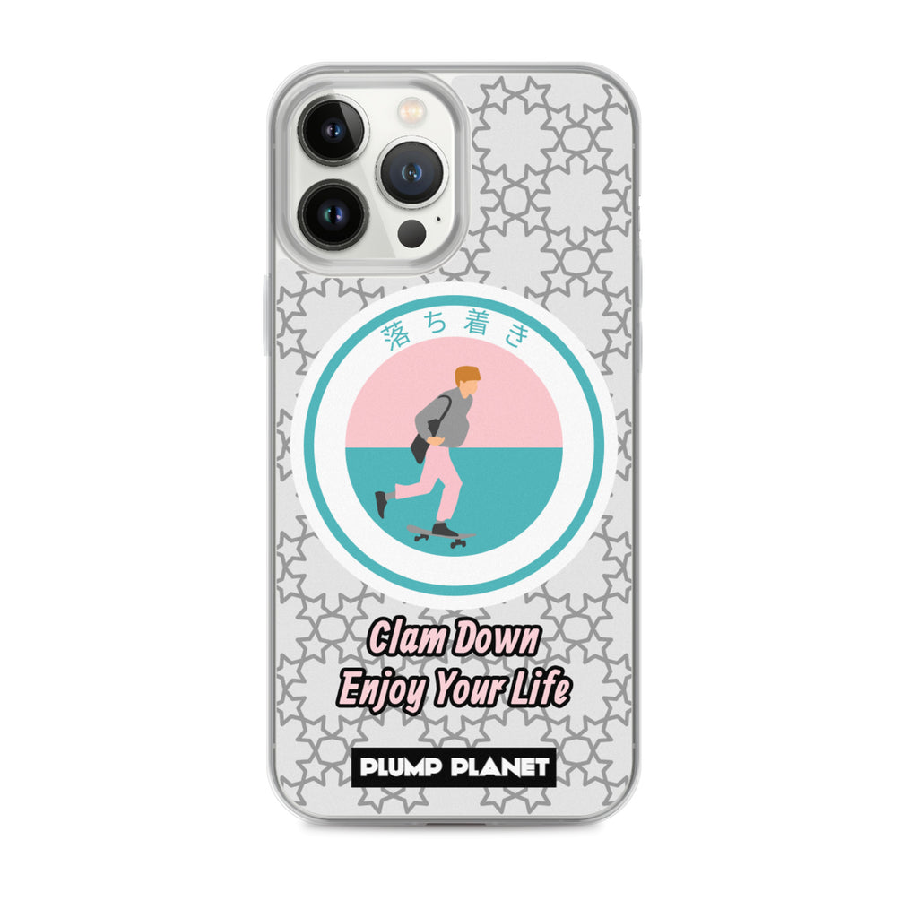 【iPhone】Clam Down Printing Stamp - Phone Clear Case