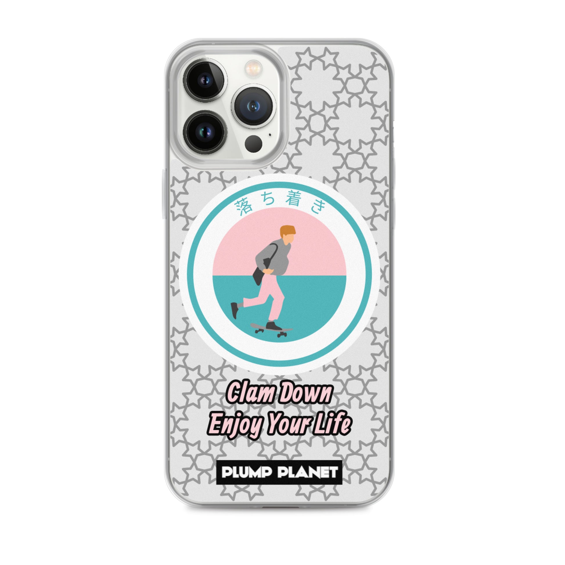 【iPhone】Clam Down Printing Stamp - Phone Clear Case