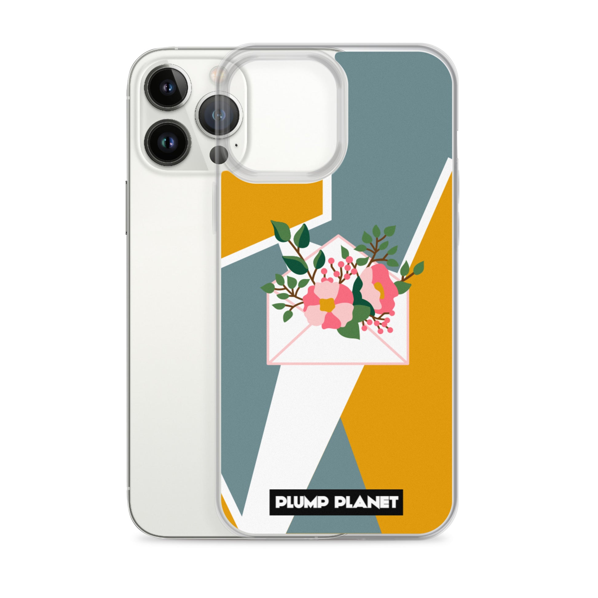 【iPhone】Letter with Flower | Printing Stamp Phone Clear Case