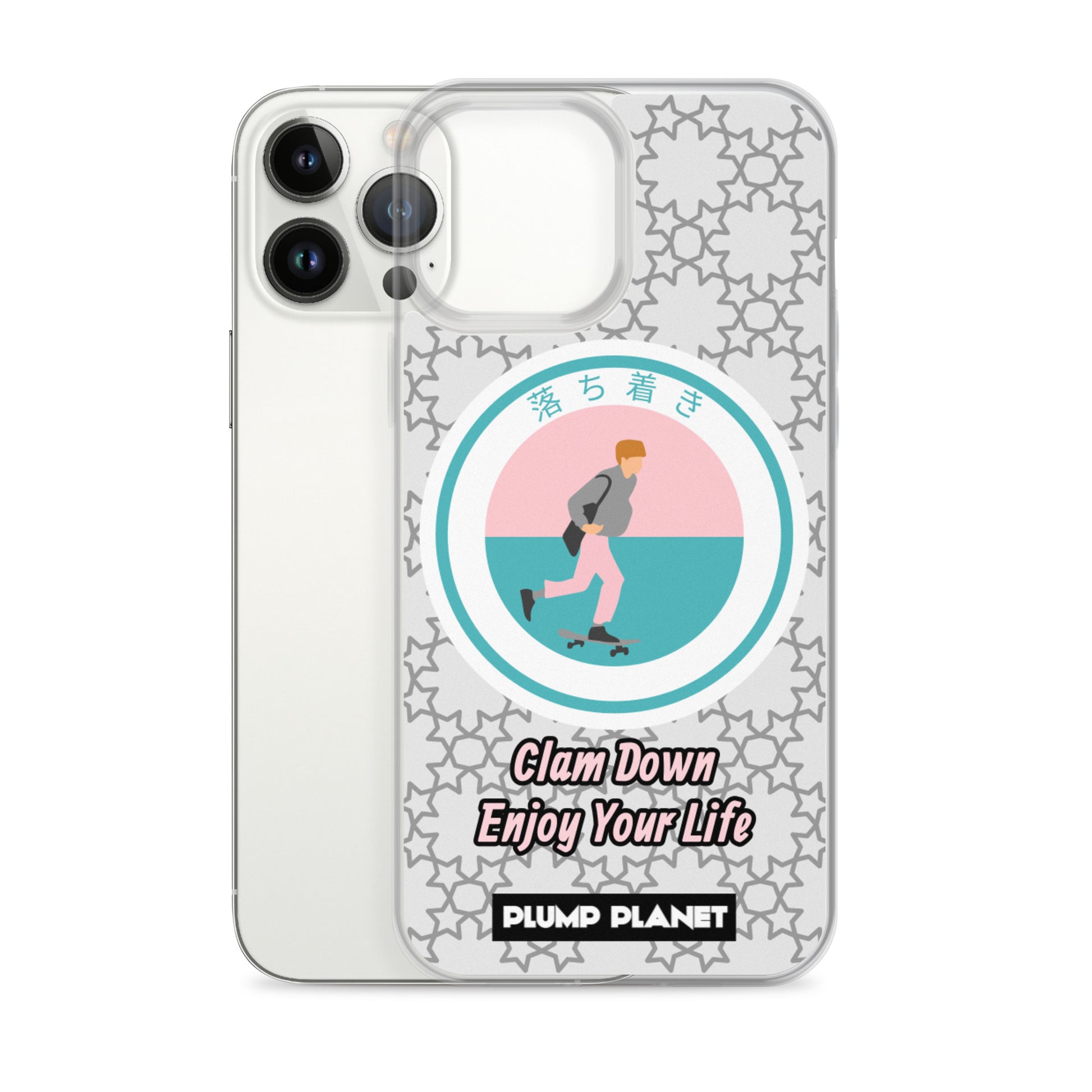 【iPhone】Clam Down Printing Stamp - Phone Clear Case