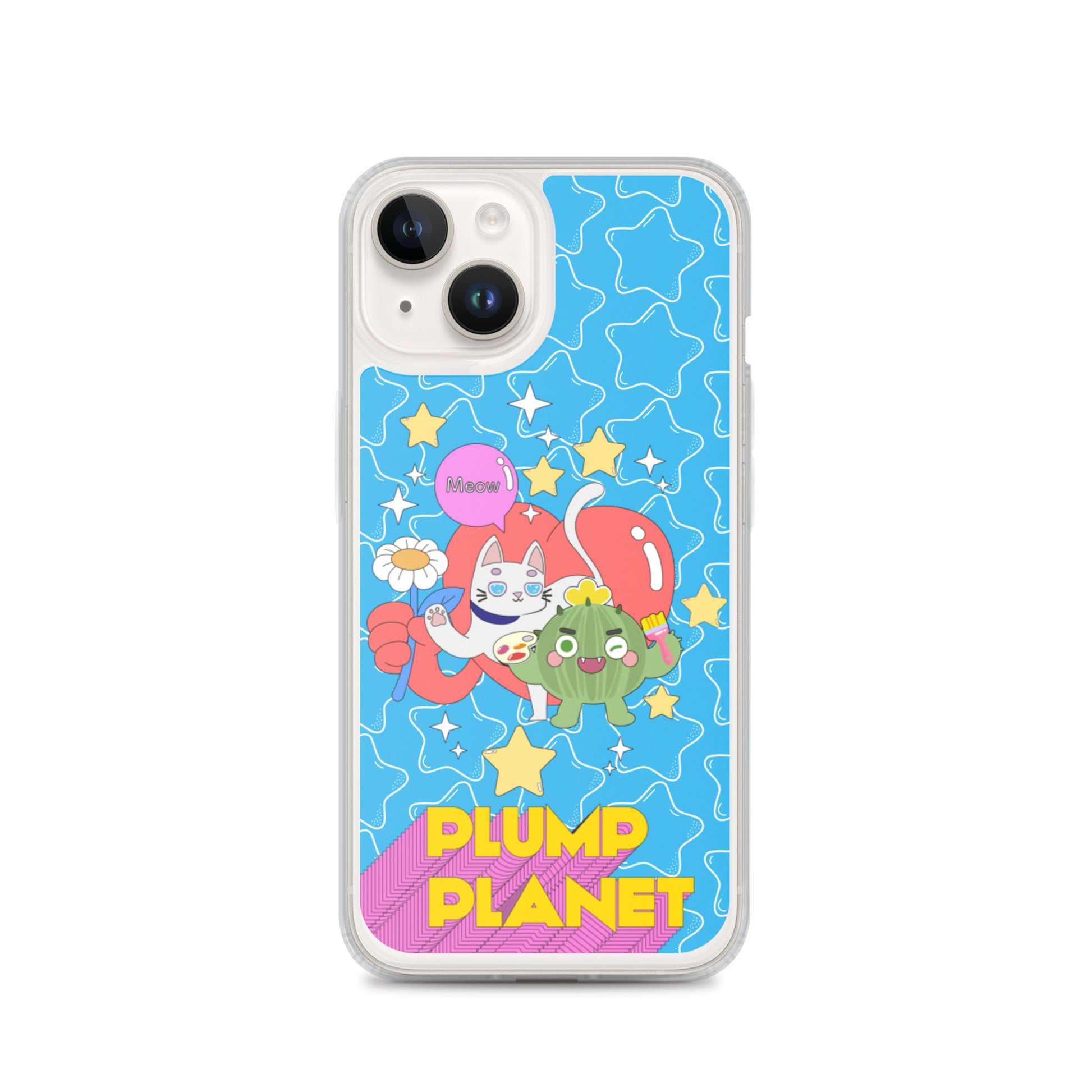 【iPhone】Cactus Press B to Meow - Phone Clear Case
