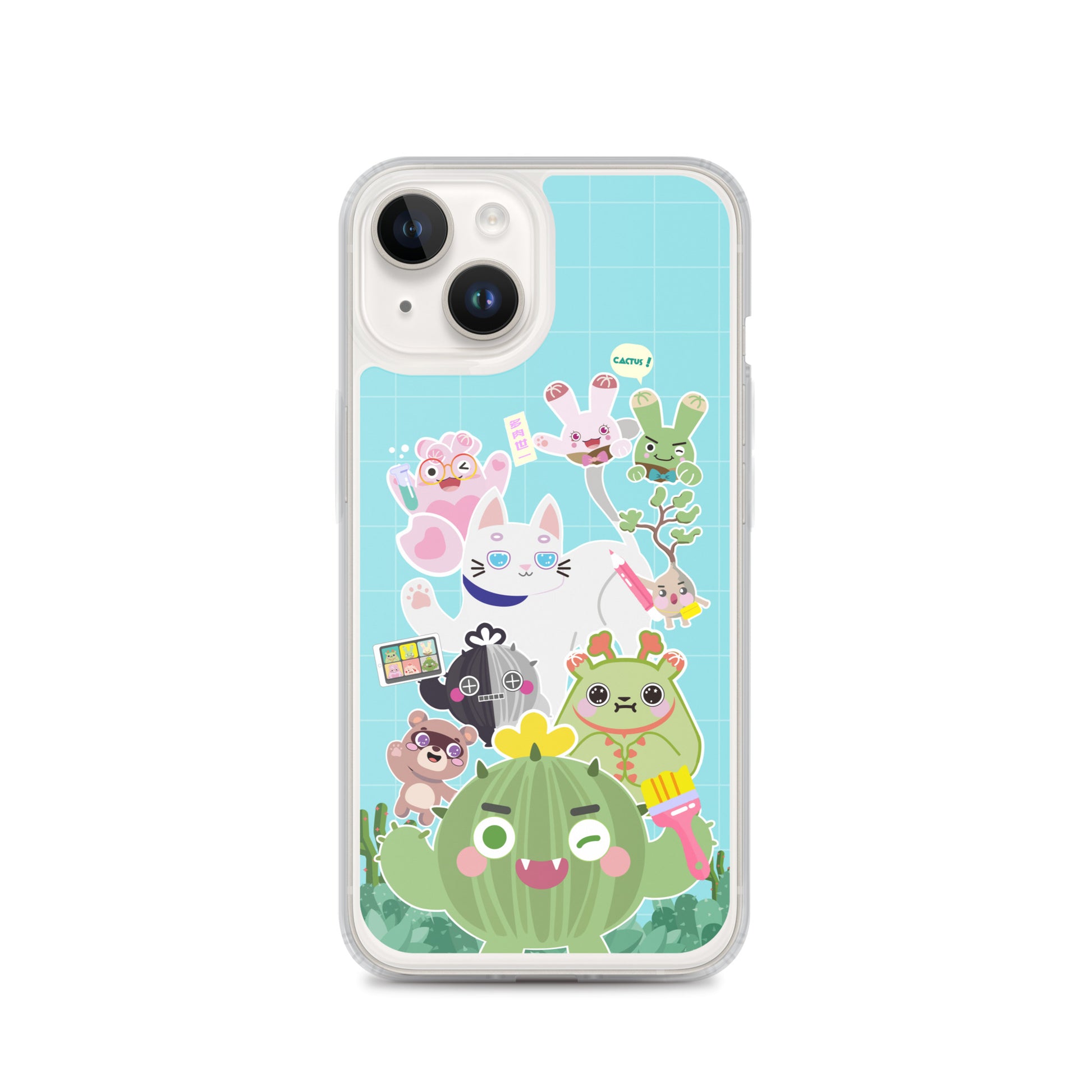 【iPhone】Cactus Plump Planet Group Photo - Phone Clear Case