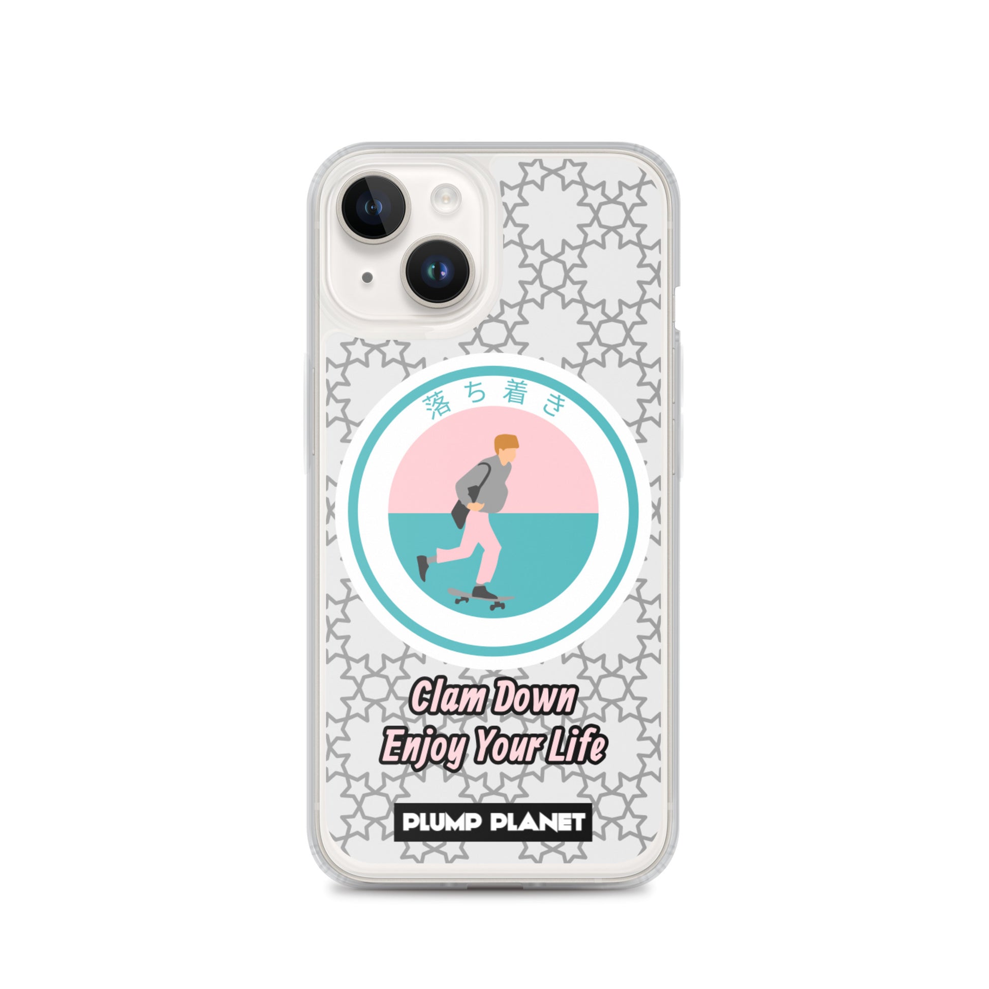 【iPhone】Clam Down Printing Stamp - Phone Clear Case
