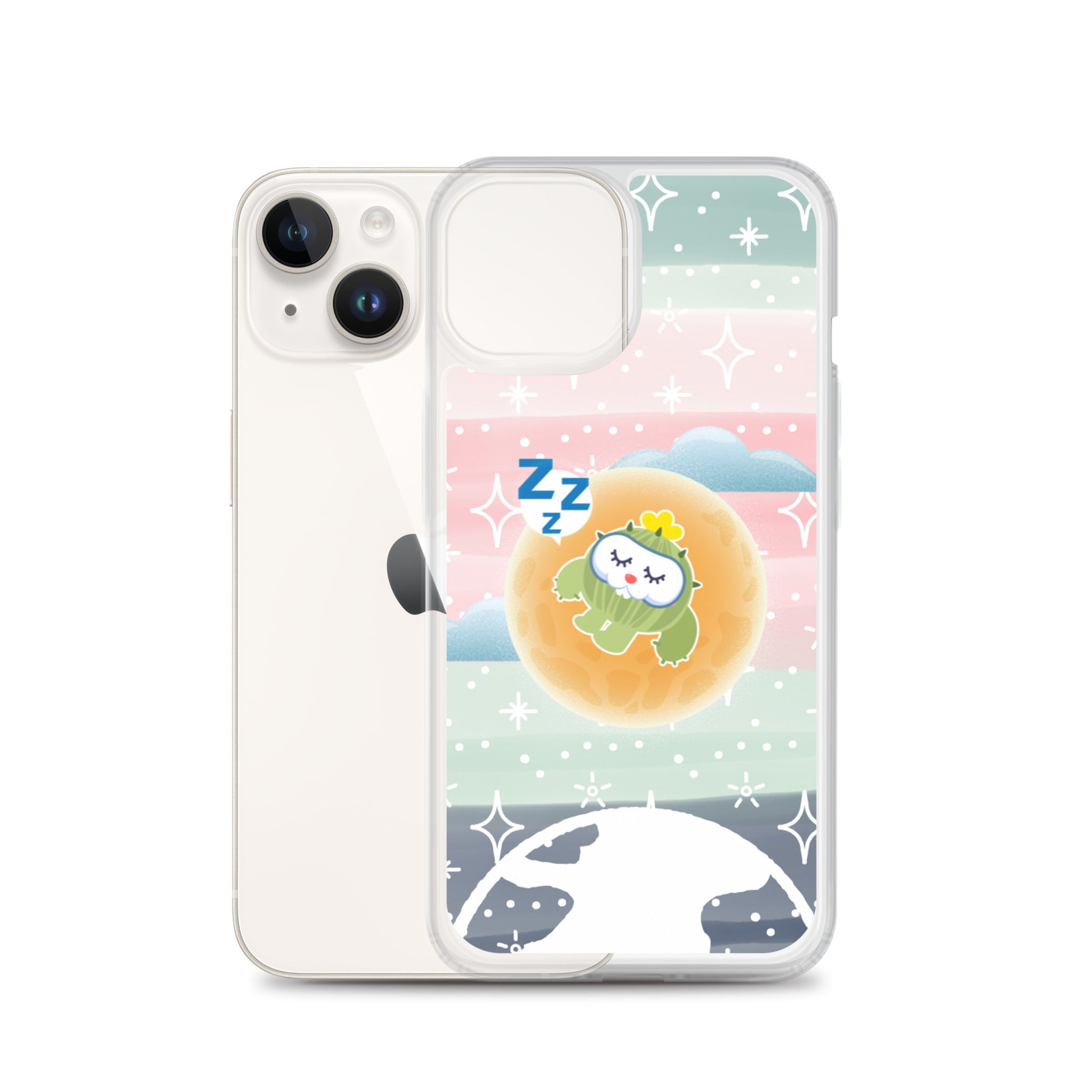 【iPhone】Sleeping on The Moon - Phone Clear Case