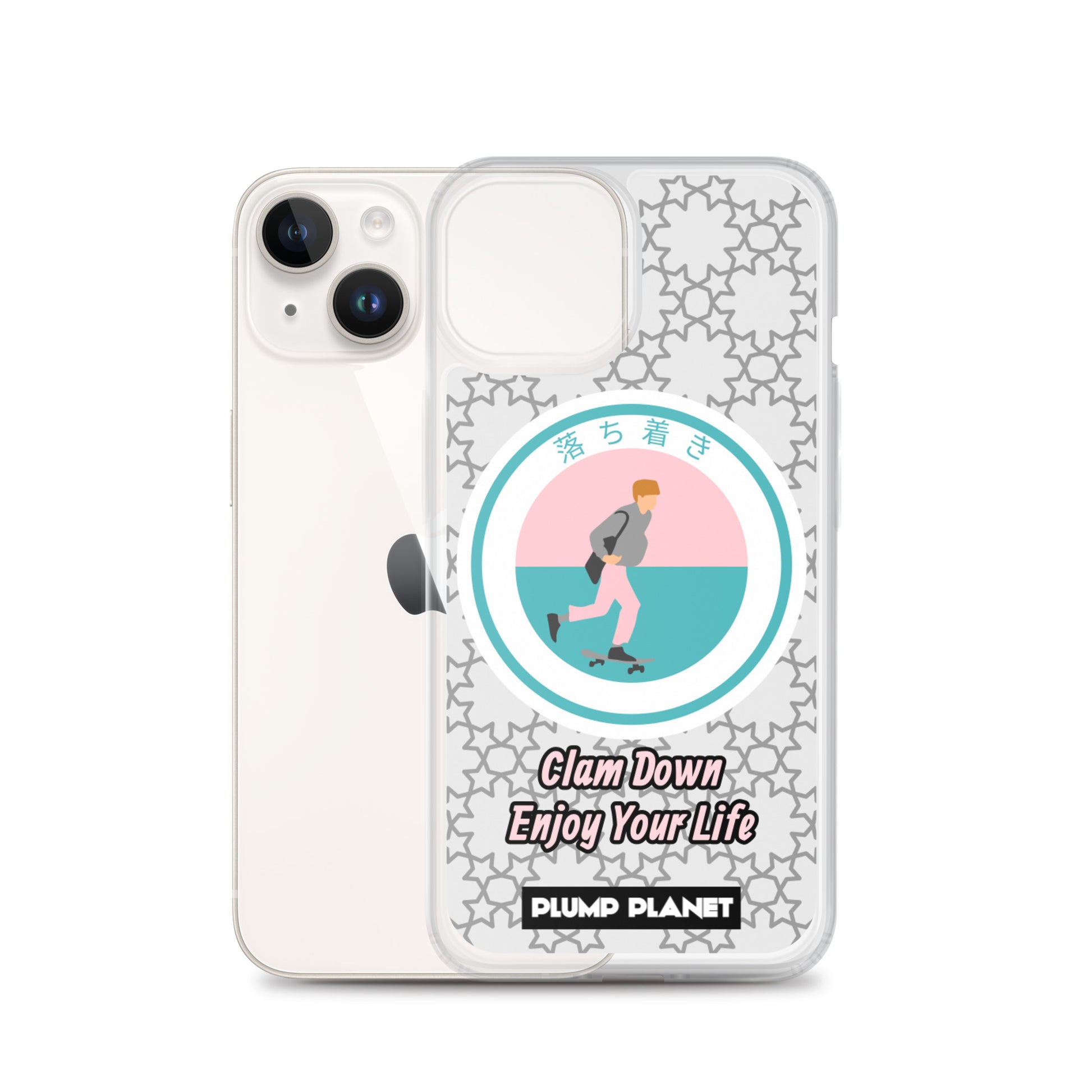 【iPhone】Clam Down Printing Stamp - Phone Clear Case