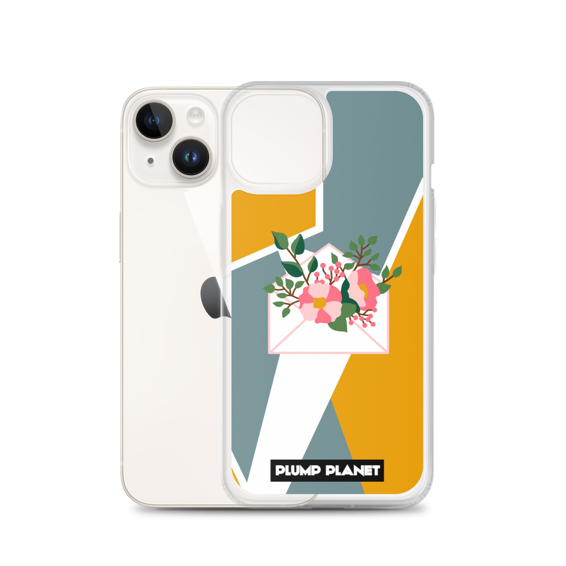 【iPhone】Letter with Flower | Printing Stamp Phone Clear Case