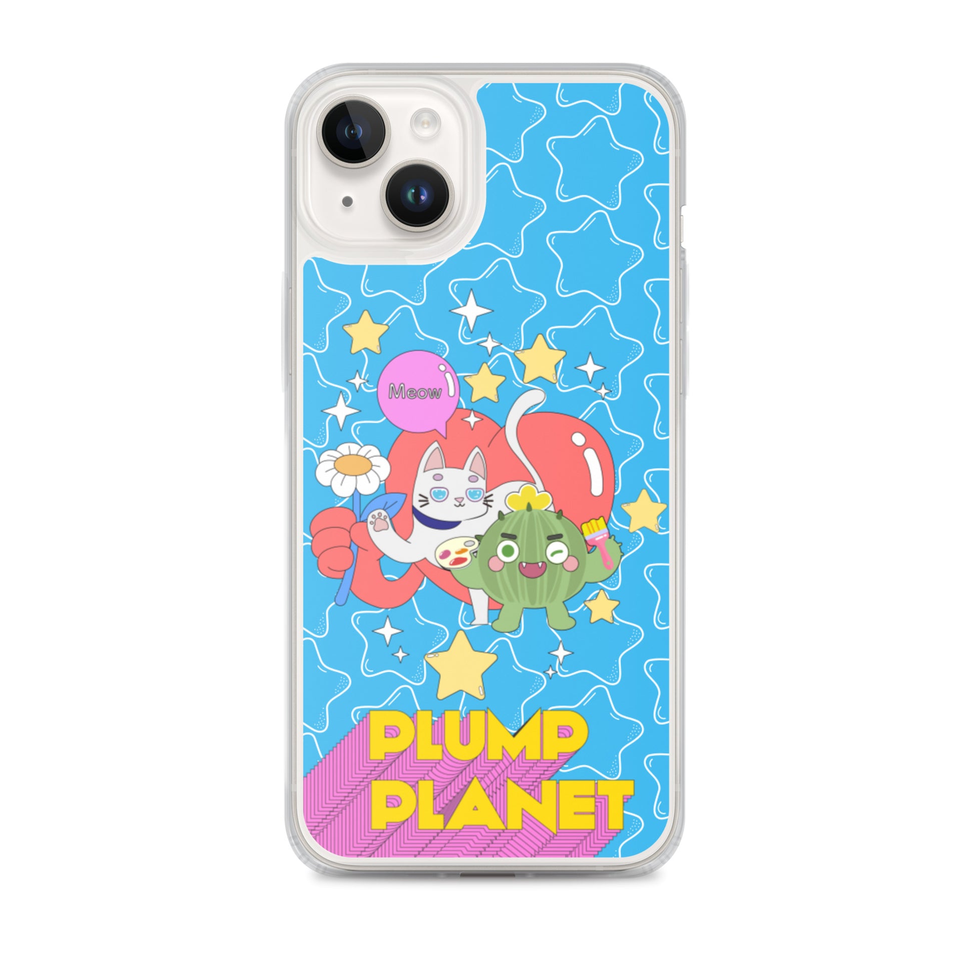 【iPhone】Cactus Press B to Meow - Phone Clear Case